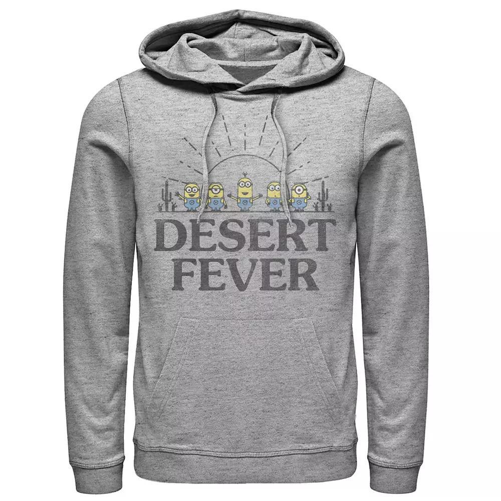 Men's Despicable Me Minions Desert Fever Pullover Hoodie, Size: Medium, Athletic Grey Product Image
