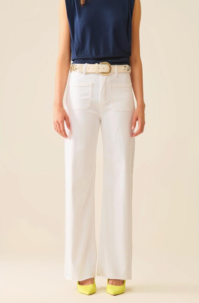 Straight Leg Front Pockets Pants Product Image