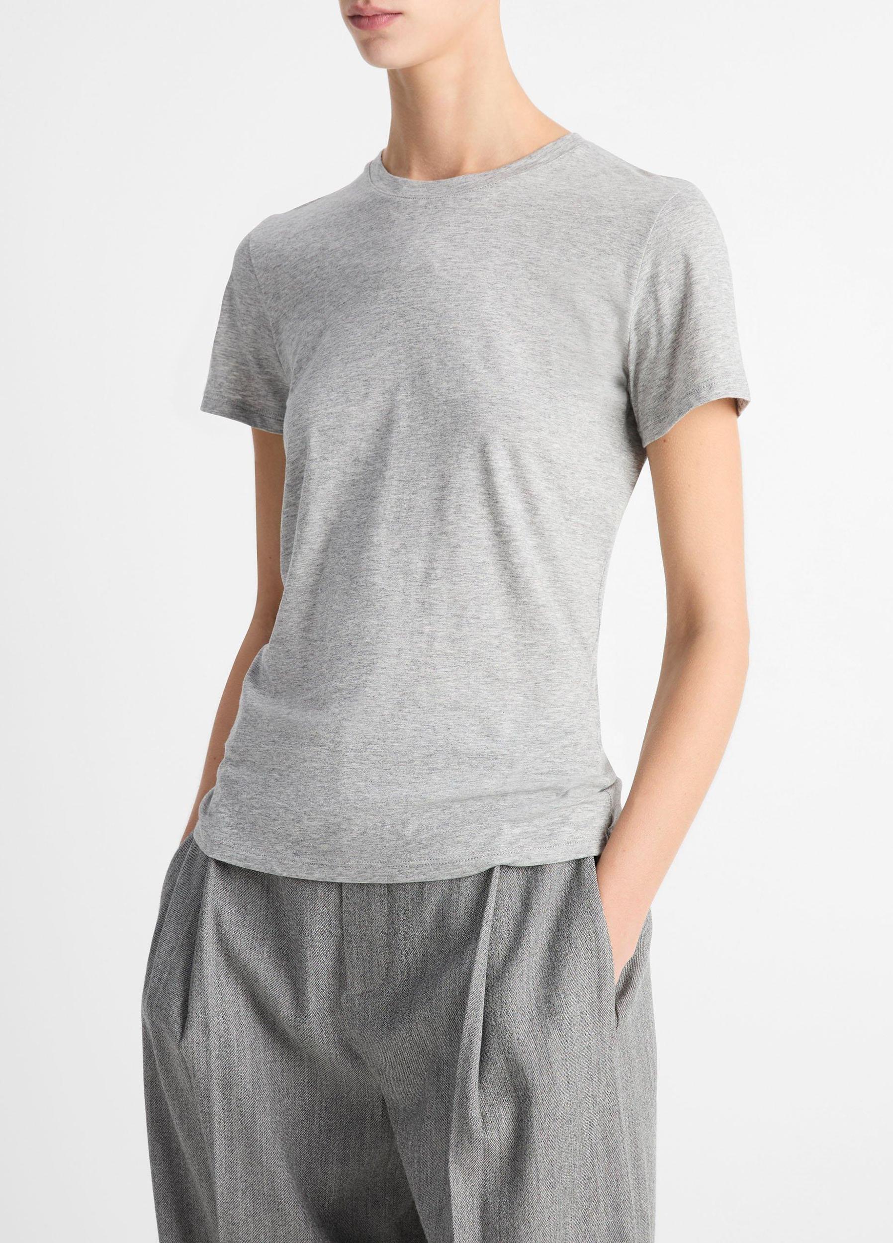 Womens Essential Pima Cotton Crew Neck T-Shirt Vince Product Image
