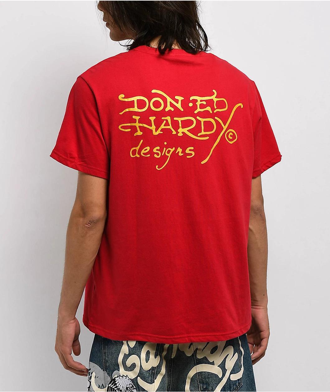 Ed Hardy Live Fast Red T-Shirt Product Image
