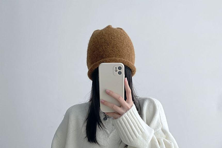 Drop Shoulder Round Neck Plain Oversized Sweater Product Image