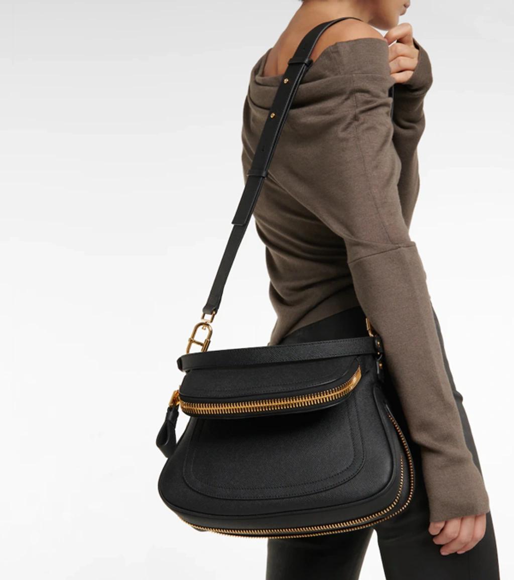 TOM FORD Jennifer Medium Leather Shoulder Bag In Black Product Image