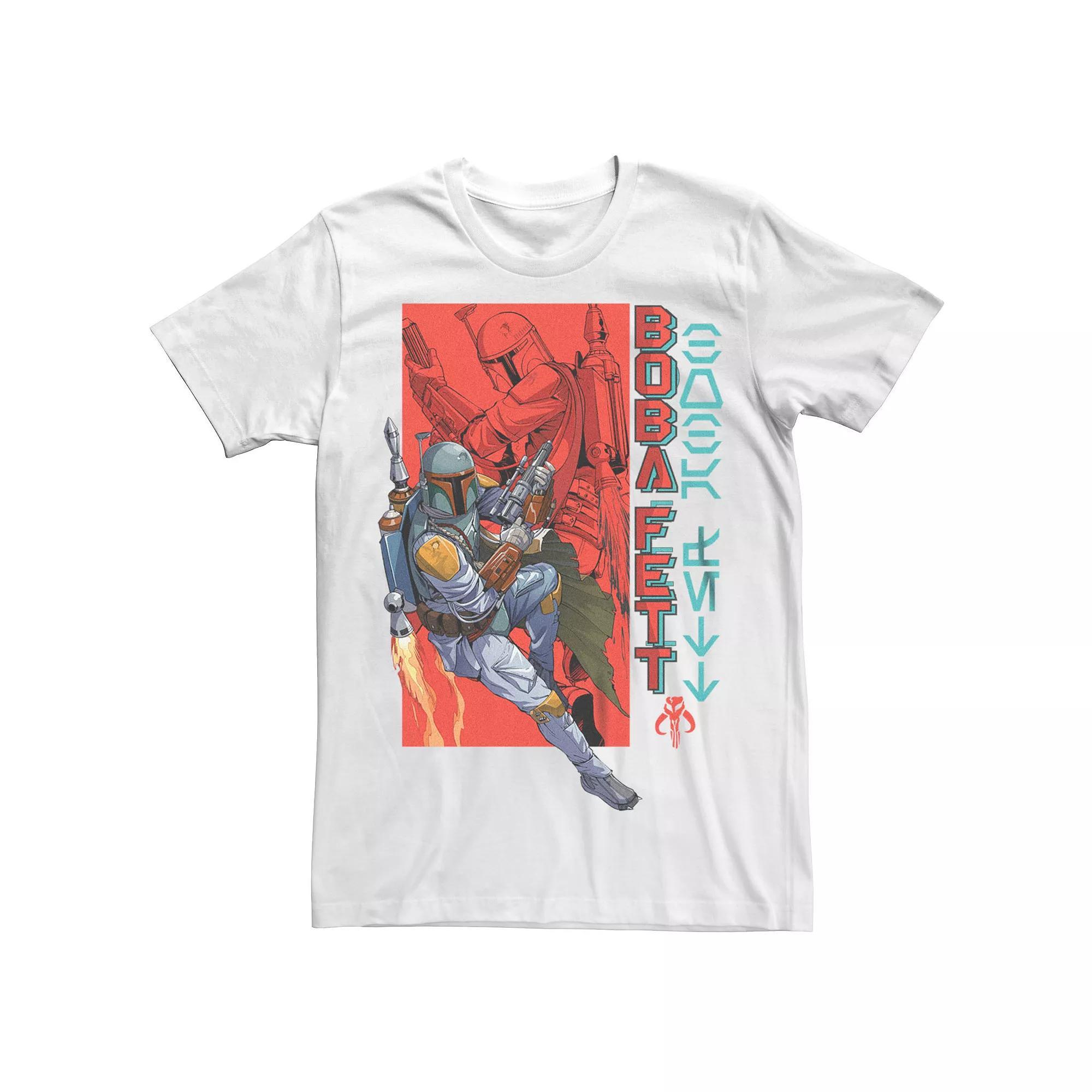 Men's Star Wars Boba Fett Action Pose Graphic Tee, Size: XL, White Product Image