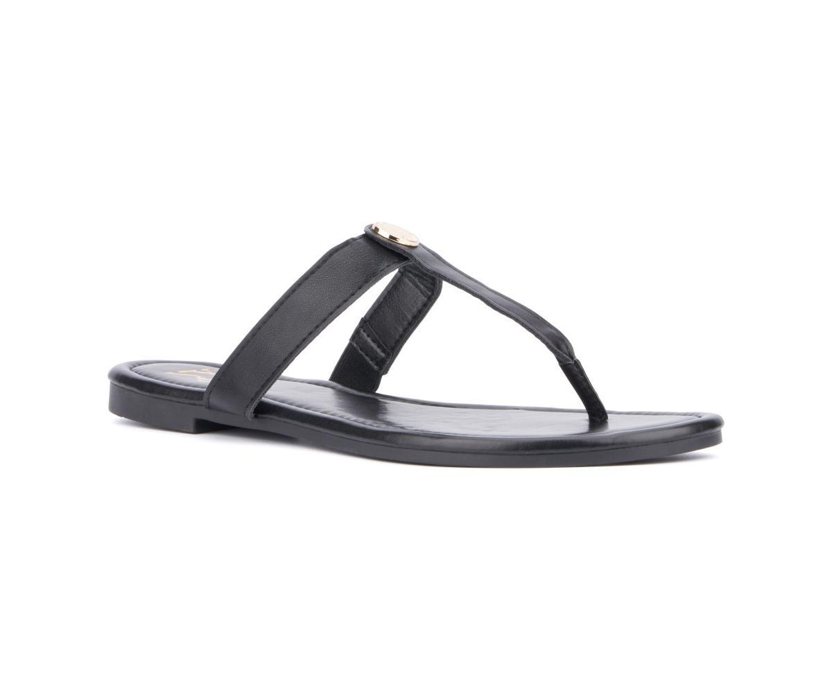 New York & Company® Adonia Women's Thong Sandals, Size: 7.5, Black Product Image