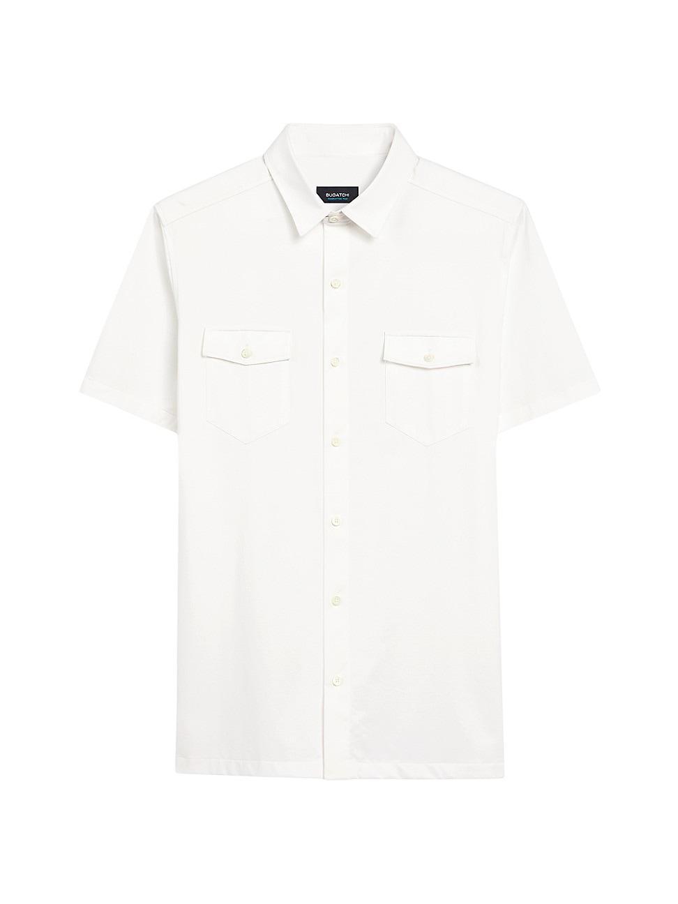 Mens OoohCotton Short-Sleeve Shirt with Chest Pockets Product Image
