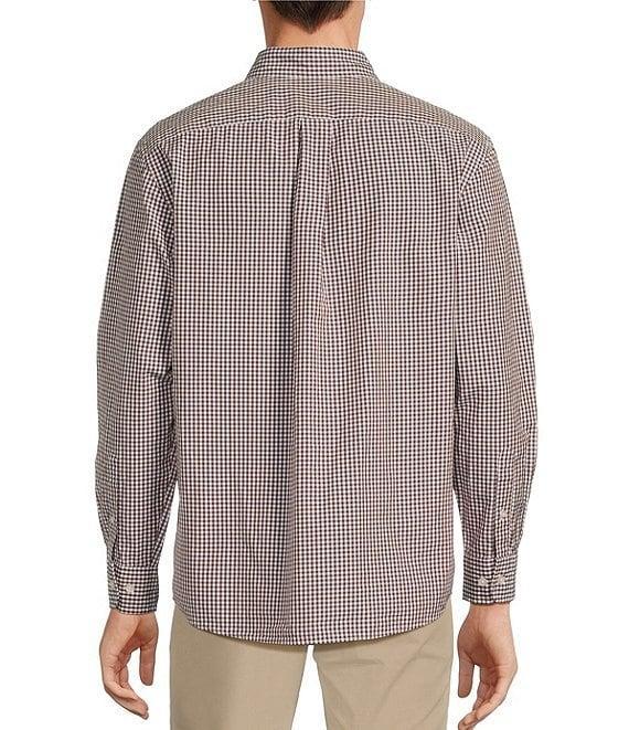 Roundtree & Yorke Long Sleeve Check Pattern Slub Sport Shirt Product Image