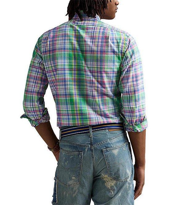 Polo Ralph Lauren Classic Fit Plaid Oxford Long Sleeve Woven Shirt Product Image