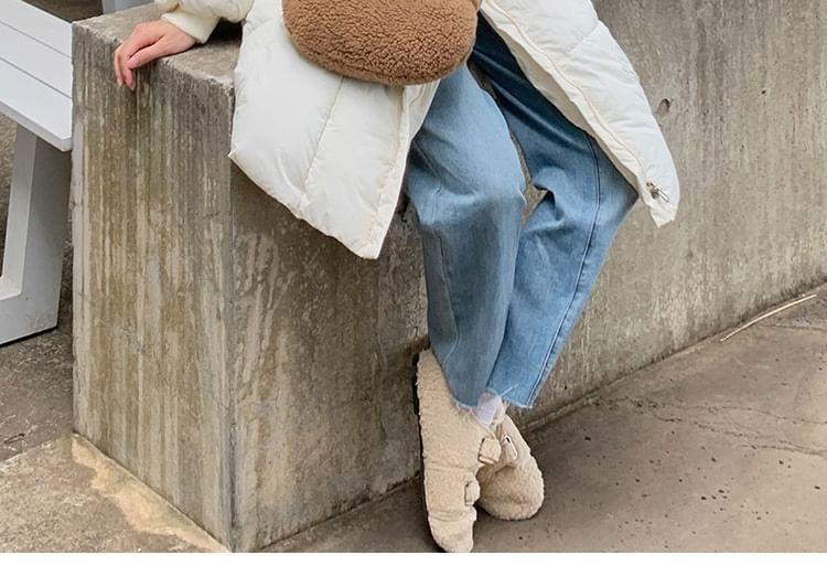 Plain Zip-Up Puffer Coat Product Image