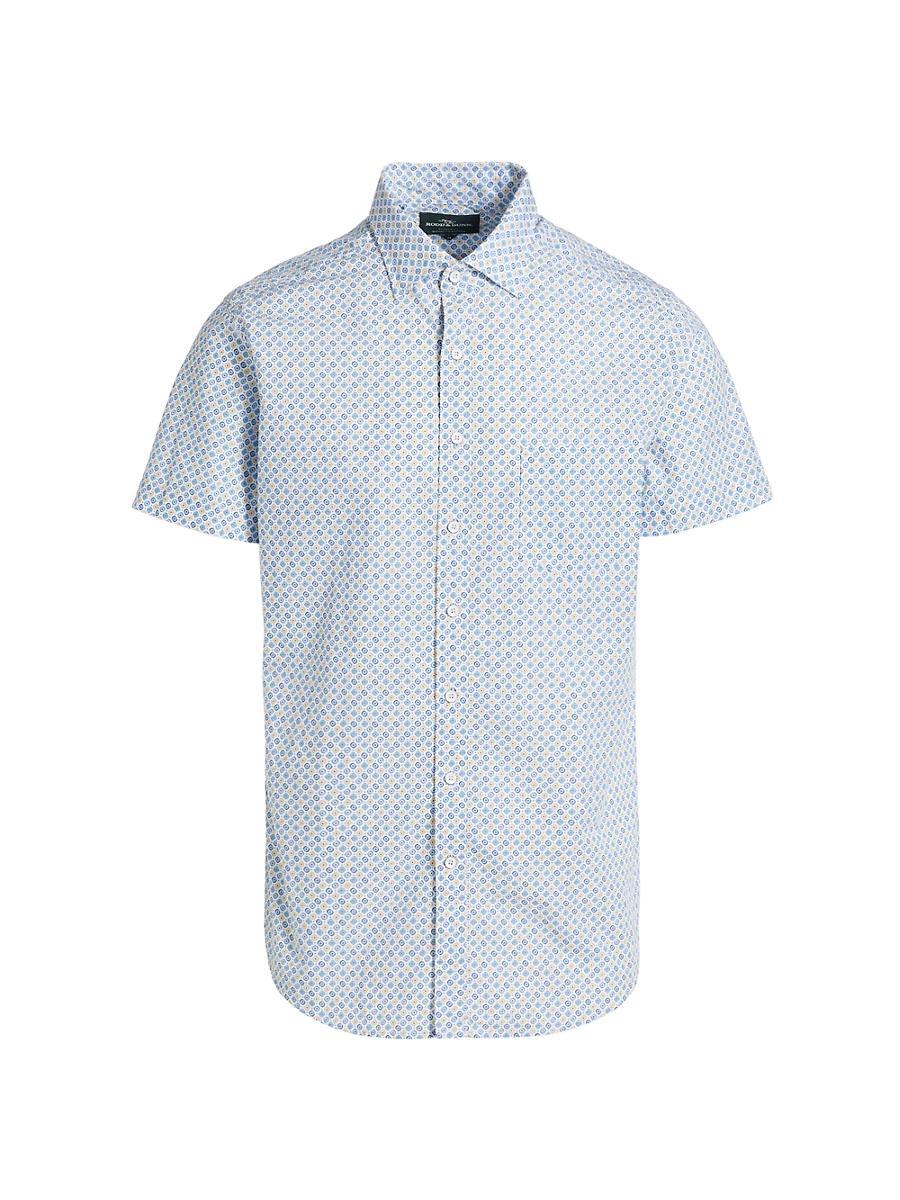 Mens Glenariffe Geometric Cotton Short-Sleeve Shirt Product Image