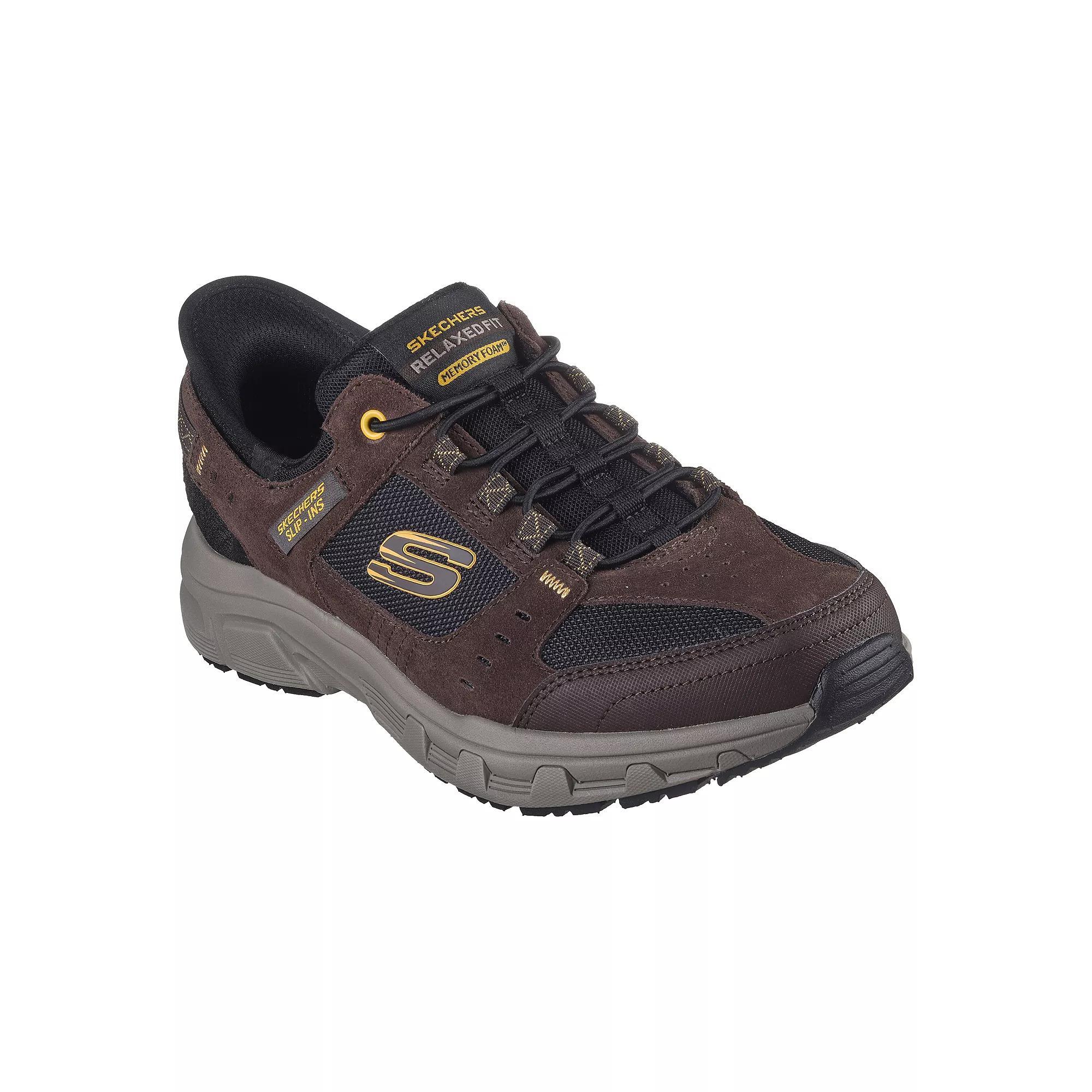 Skechers Hands Free Slip-ins® Relaxed Fit® Oak Canyon Consistent Winner Men's Trail Shoes, Size: 11.5, Brown Black Product Image