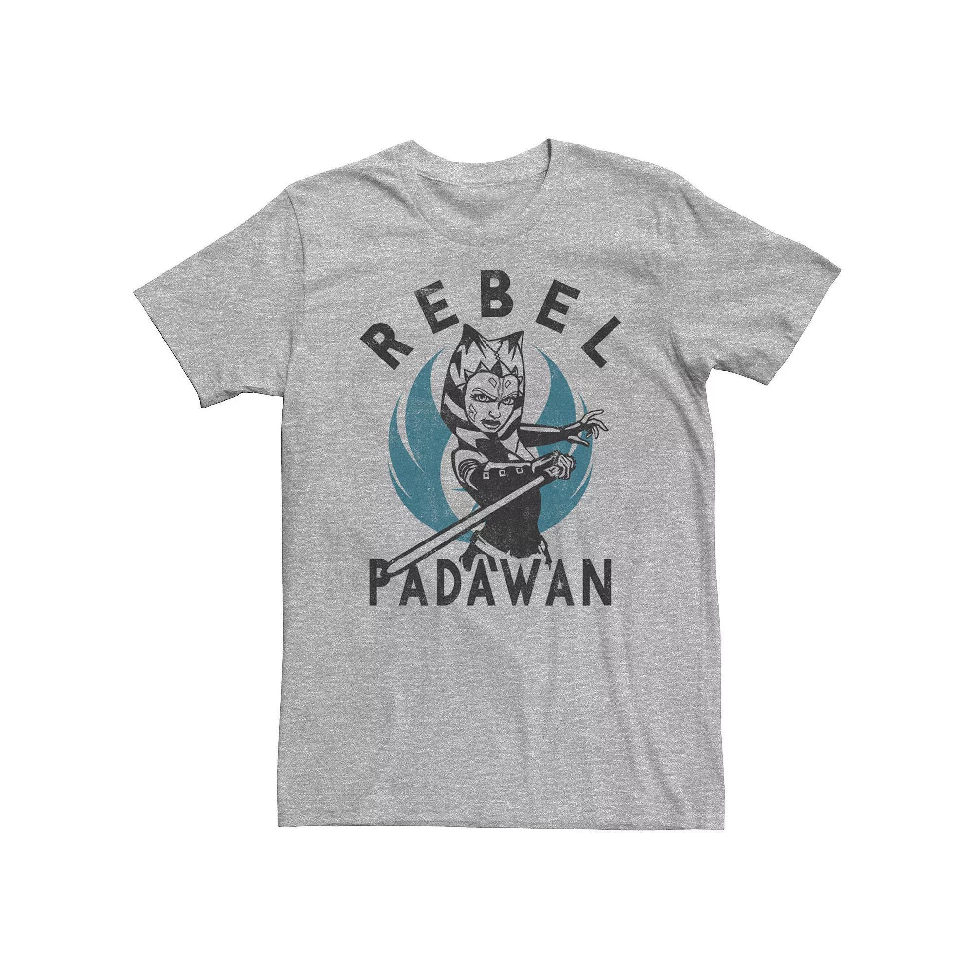 Big & Tall Star Wars: Clone Wars Ahsoka Rebel Padawan Portrait Tee, Men's, Size: 3XL Tall, Athletic Grey Product Image