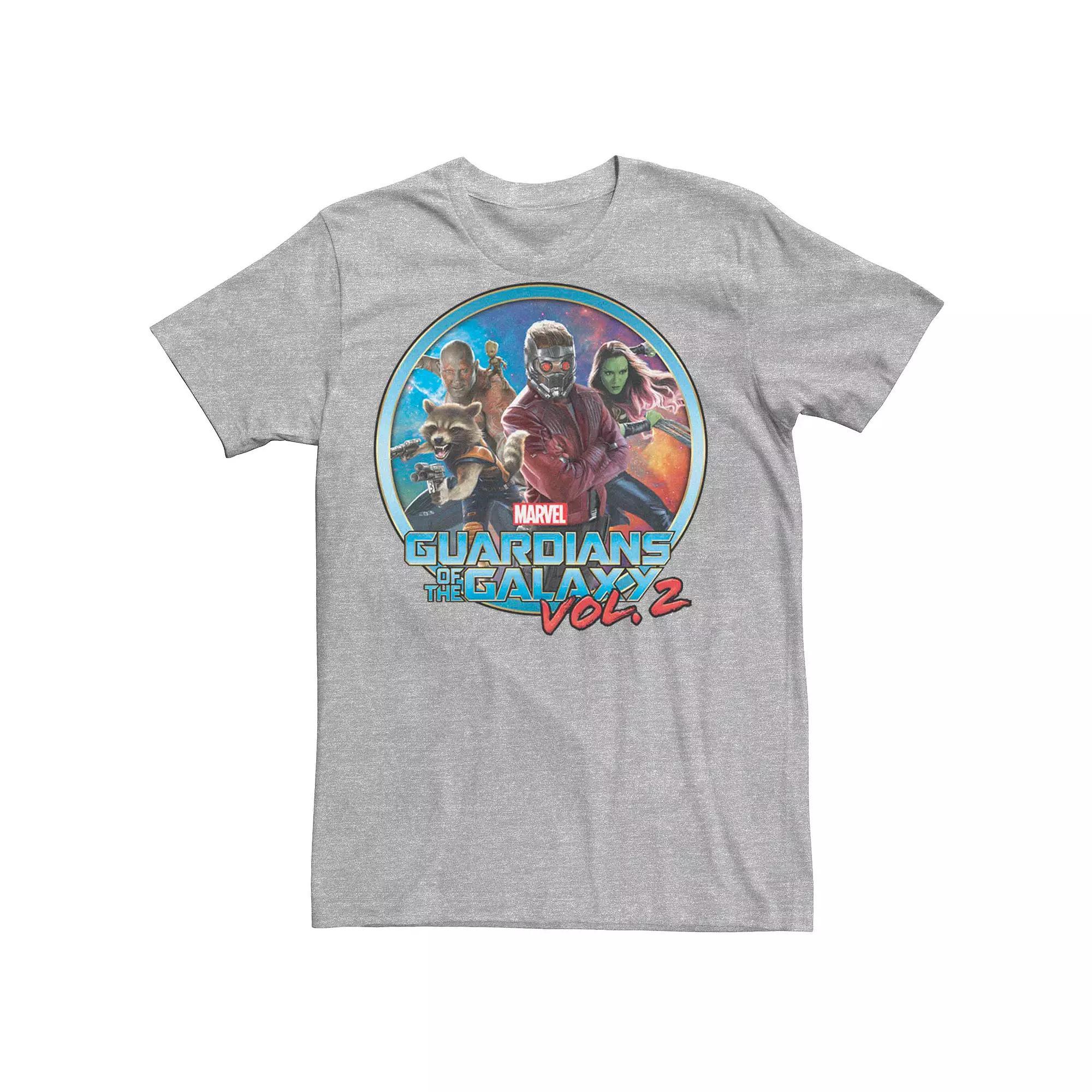 Men's Marvel "Guardians Of The Galaxy 2" Circle Group Tee, Size: XL, Athletic Grey Product Image