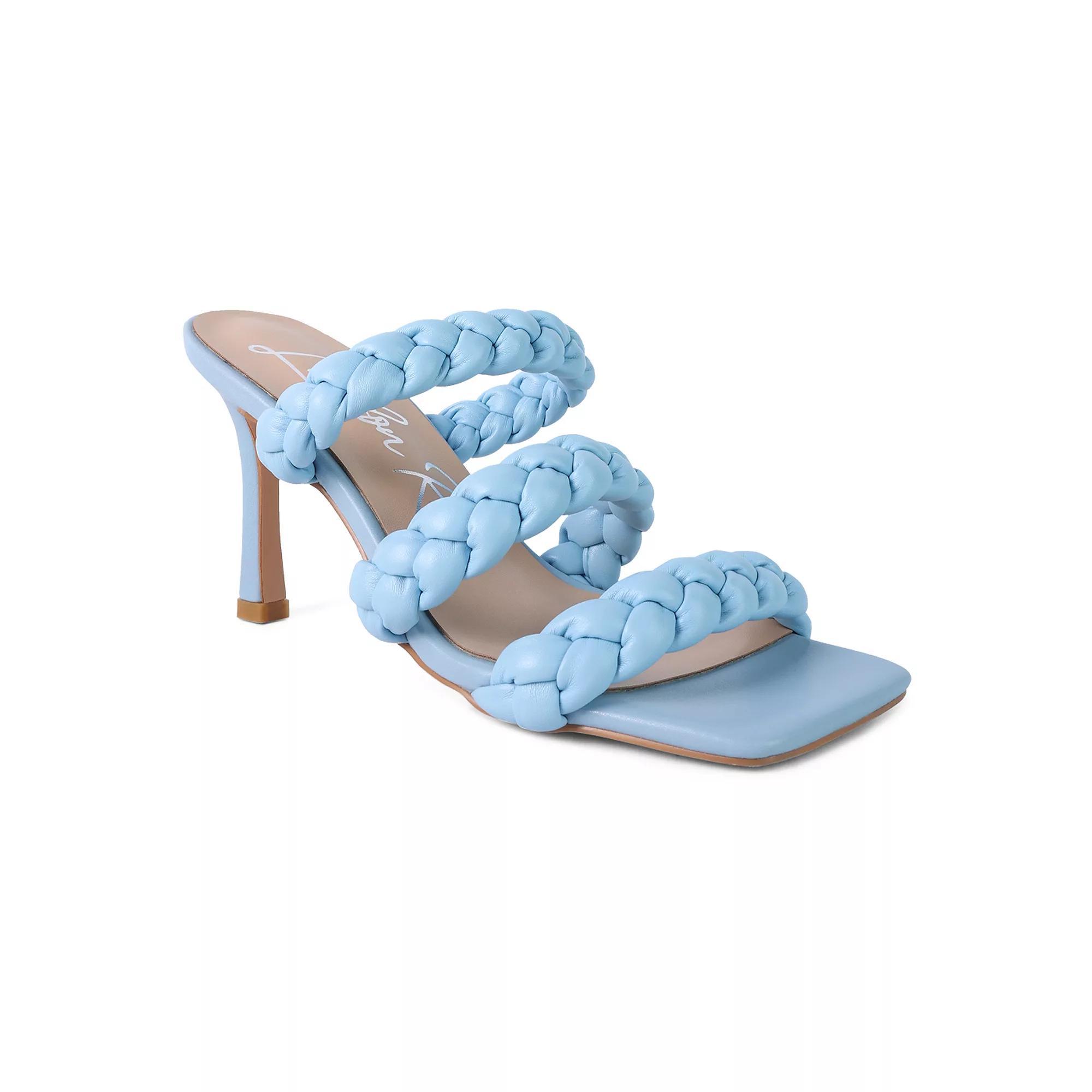 London Rag High Bae Women's Pointed Heel Braided Sandals, Size: 7, Baby Blue Product Image