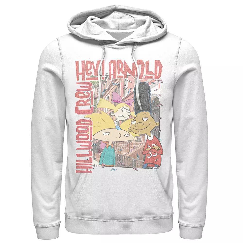 Men's Nickeloden Hey Arnold Colorful Hillwood Poster Hoodie, Size: Medium, Red Product Image