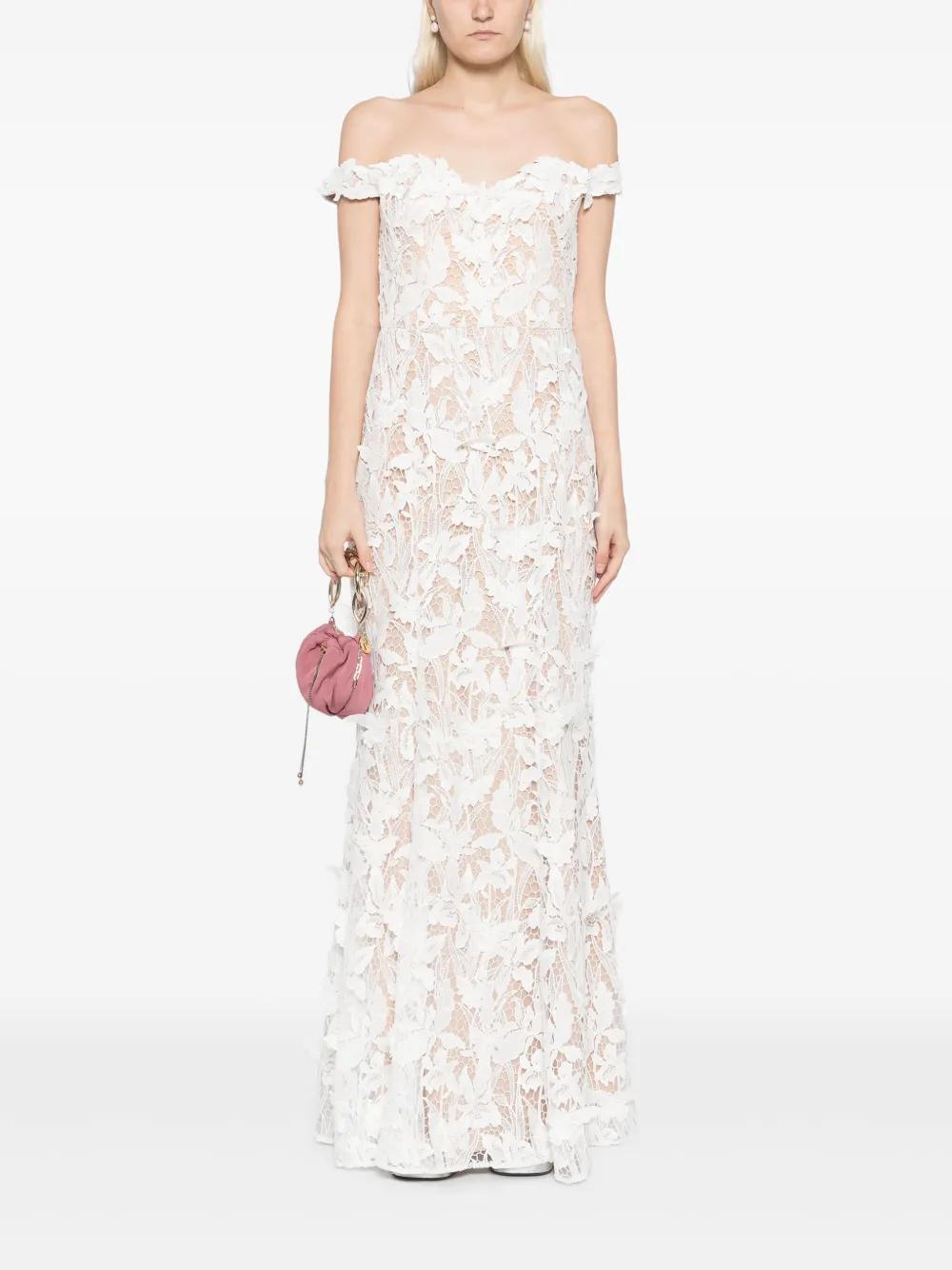 lace-detailing gown  Product Image