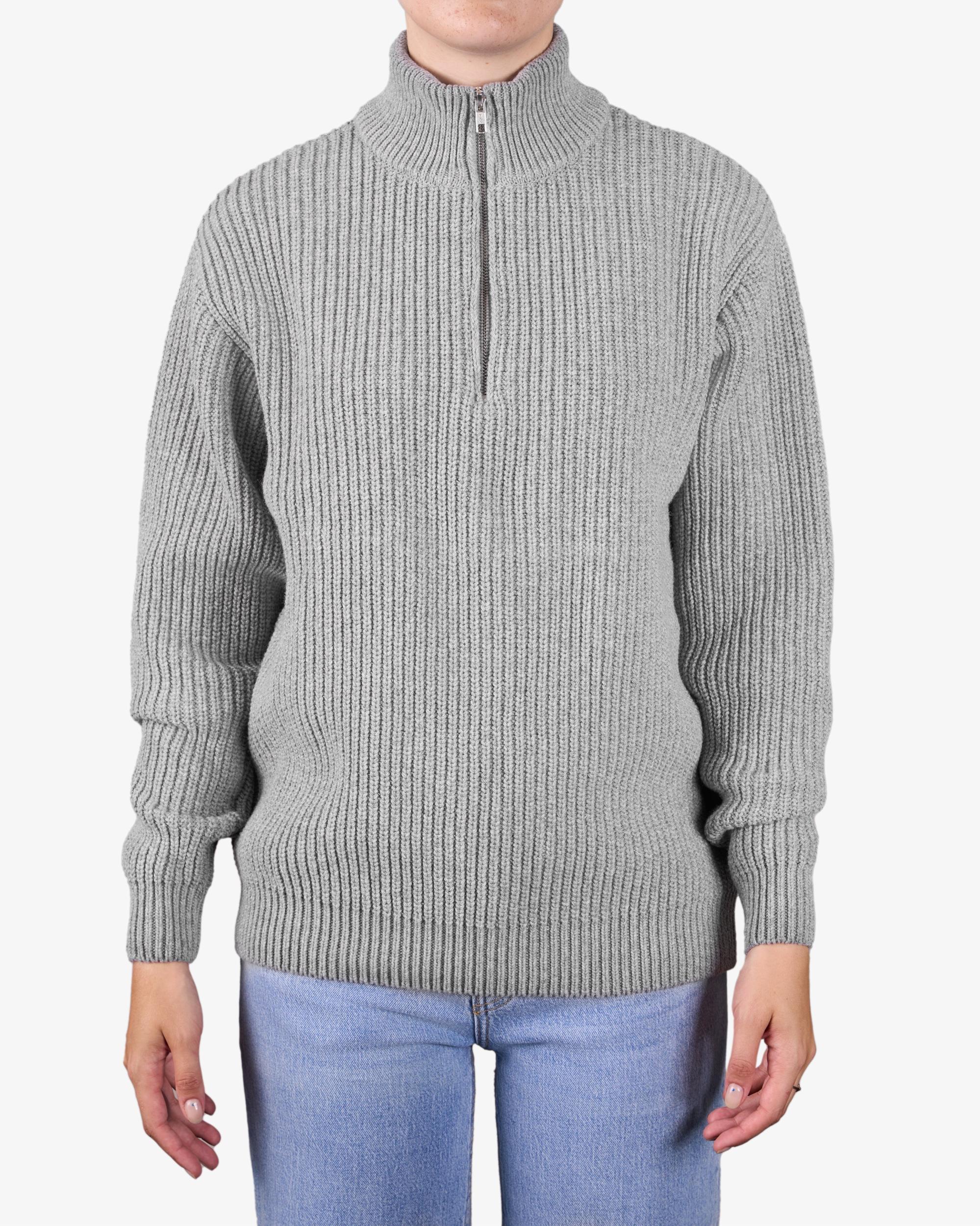 Merino Quarter Zip - Coffee Brown Product Image