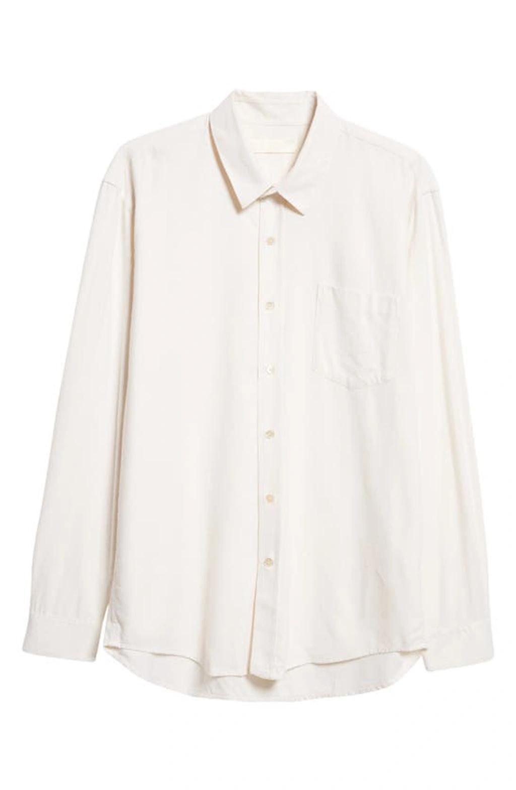 OUR LEGACY Plain Silk Shirt In Champagne Cotton Silk Product Image