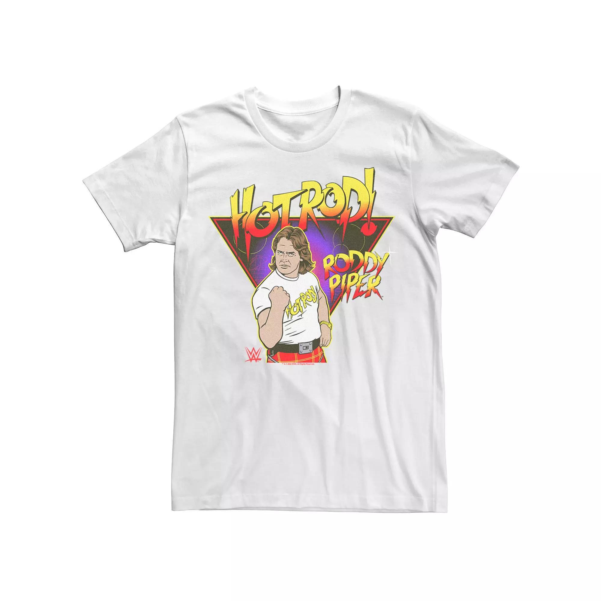 Big & Tall WWE Retro Neon Hot Rod Rody Piper Graphic Tee, Men's, Size: 3XL Tall, White Product Image