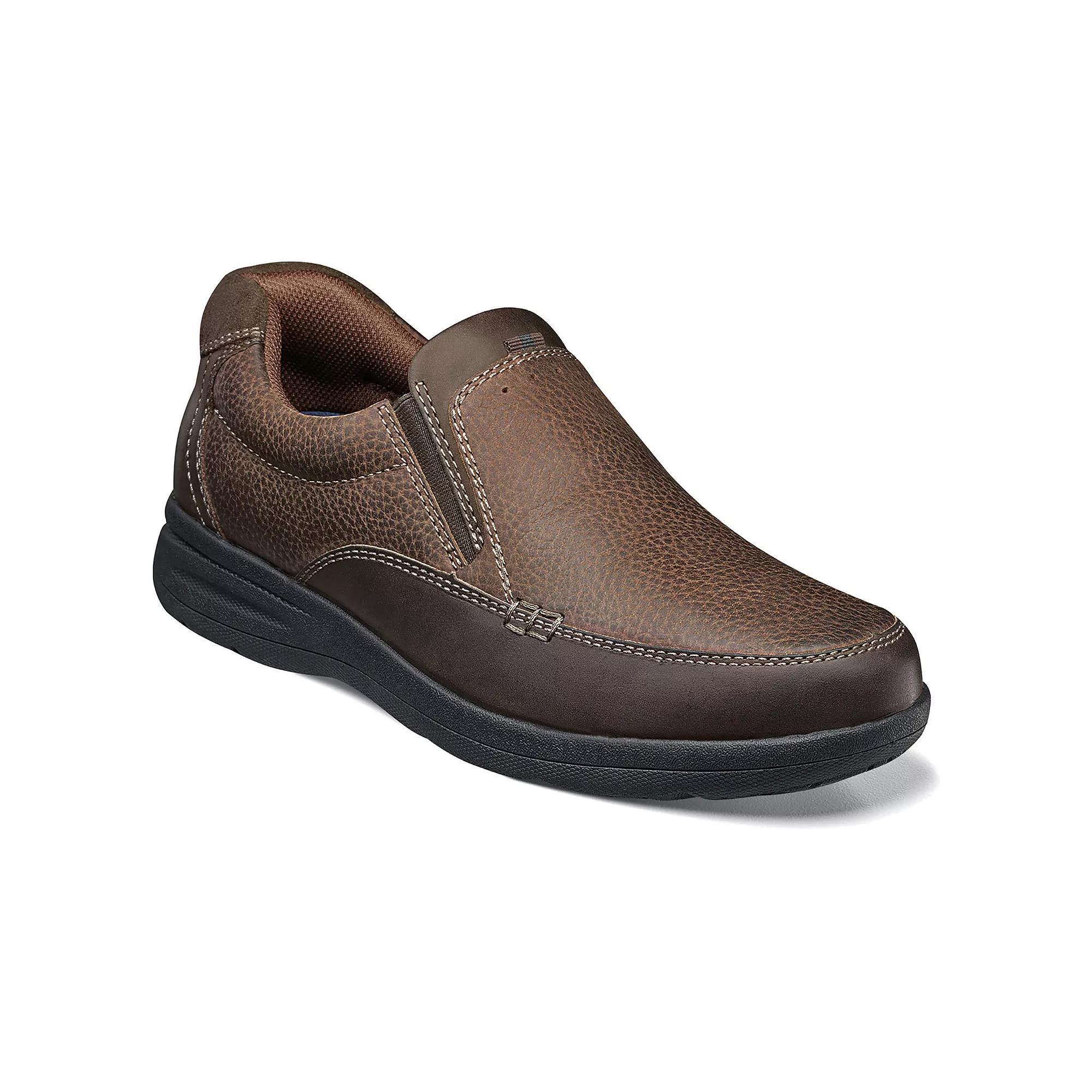 Nunn Bush® Cam Men's Moc Toe Casual Slip-On Shoes, Size: 14 Wide, Red Tumble Product Image