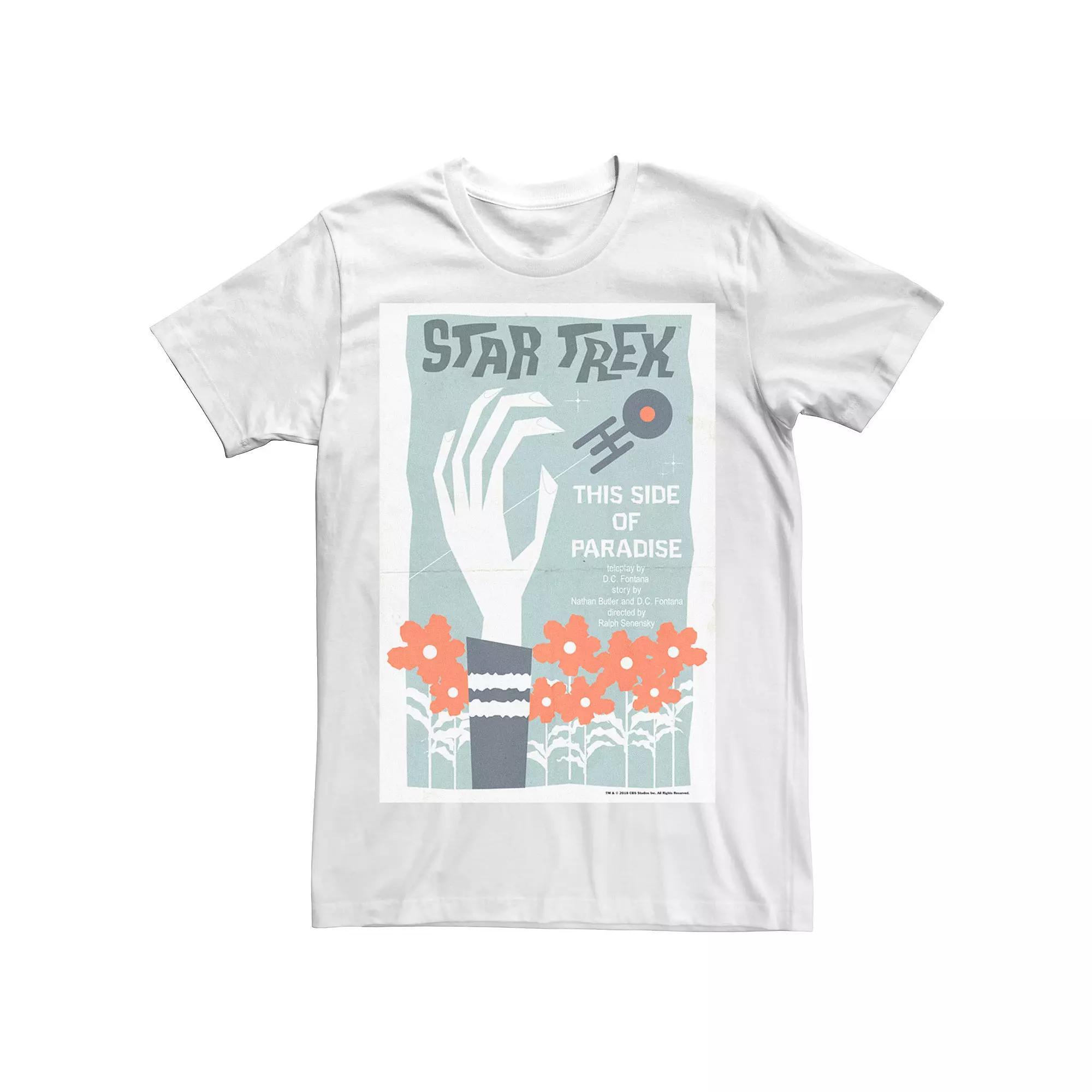 Men's Star Trek Original Series Side of Paradise Tee, Size: 3XL, White Product Image
