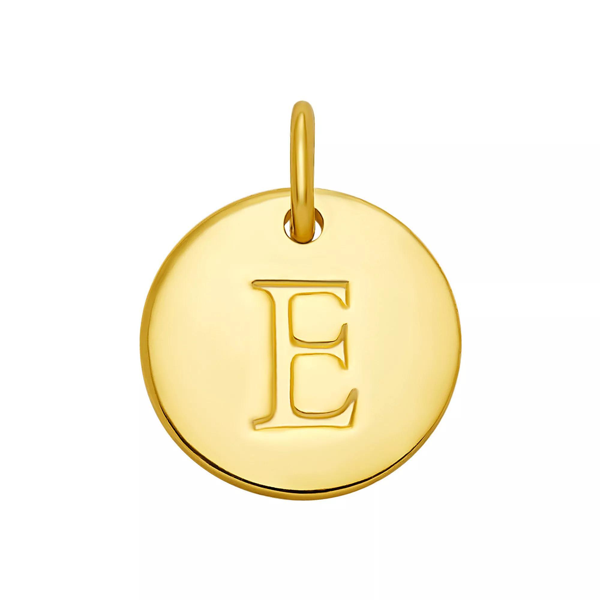 PRIMROSE 18k Gold Over Sterling Silver Letter Disc Charm, Women's, Gold Over Sterling B Product Image