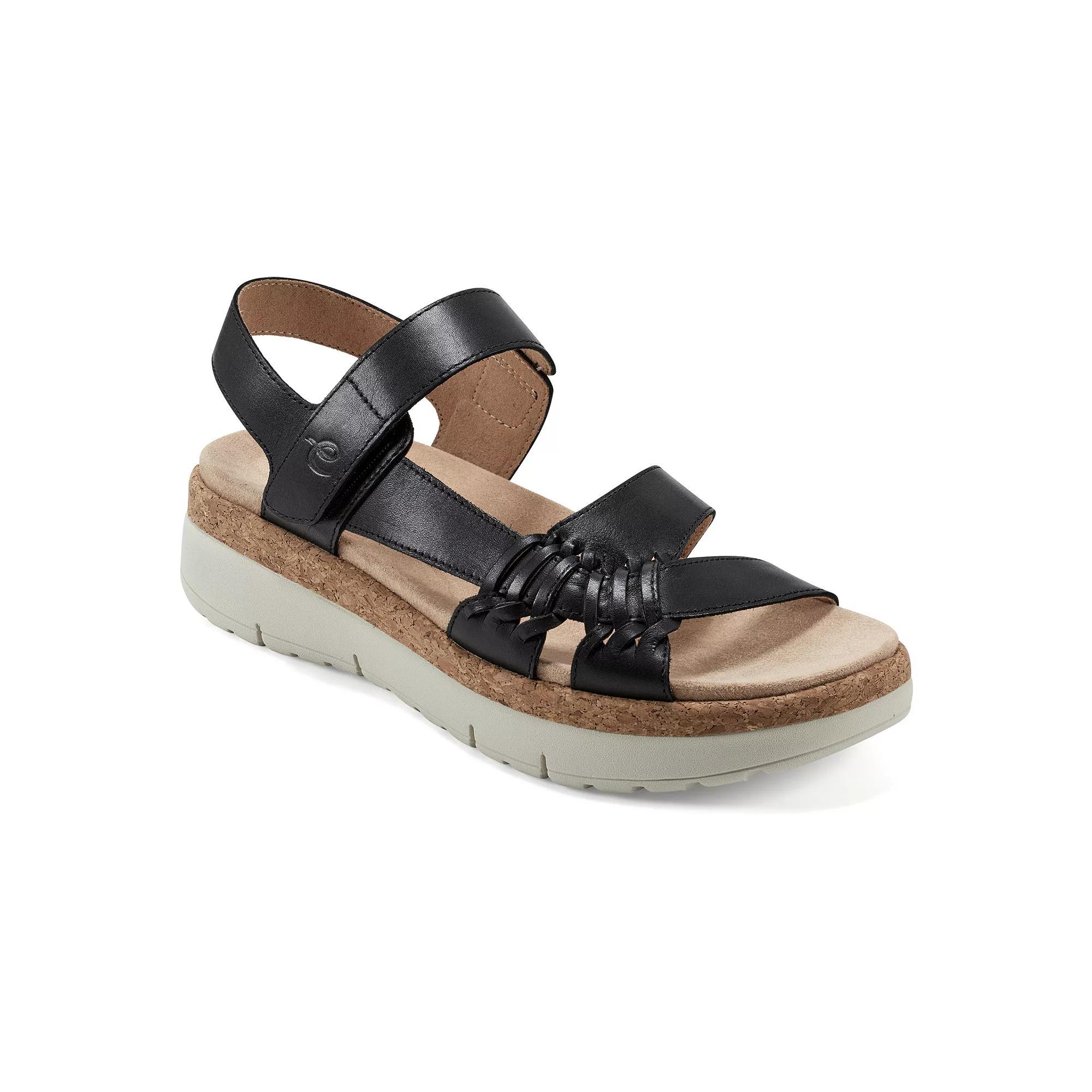 Easy Spirit Ilena Women's Platform Sandals, Size: 9, Black Leather Product Image