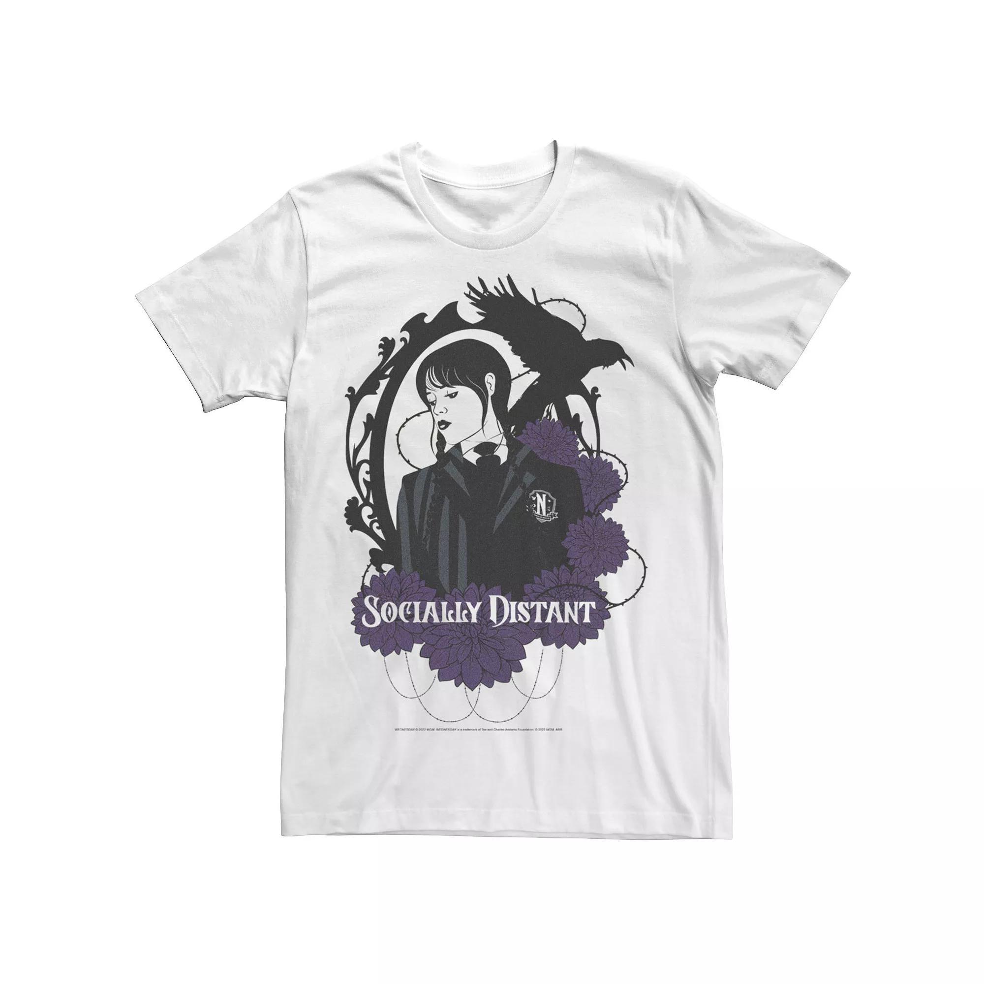 Big & Tall Wednesday Socially Distant Tee, Men's, Size: XXL Tall, White Product Image