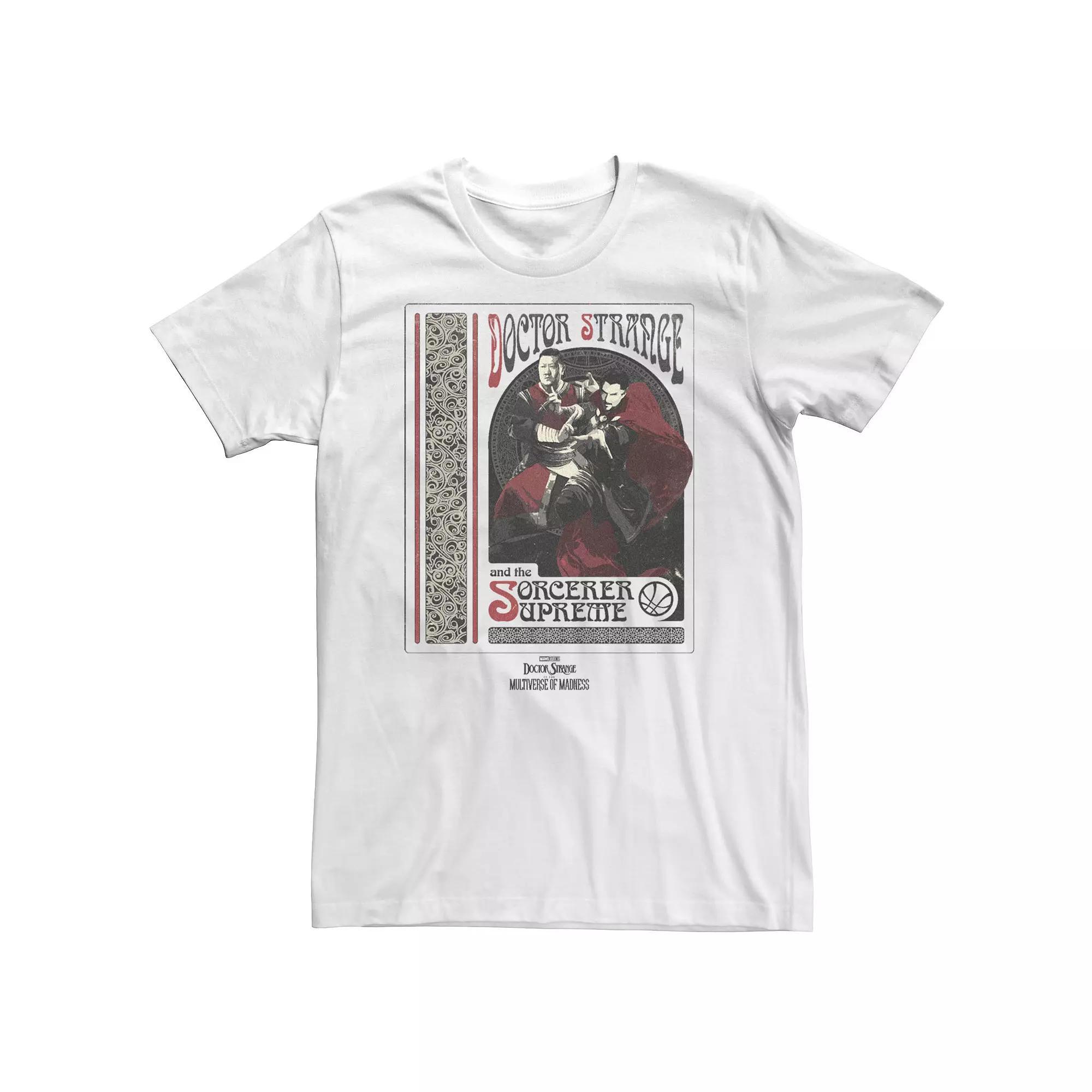 Big & Tall Doctor Strange Movie 2 Sorcerer Supreme Groupshot Tee, Men's, Size: 3XL Tall, White Product Image