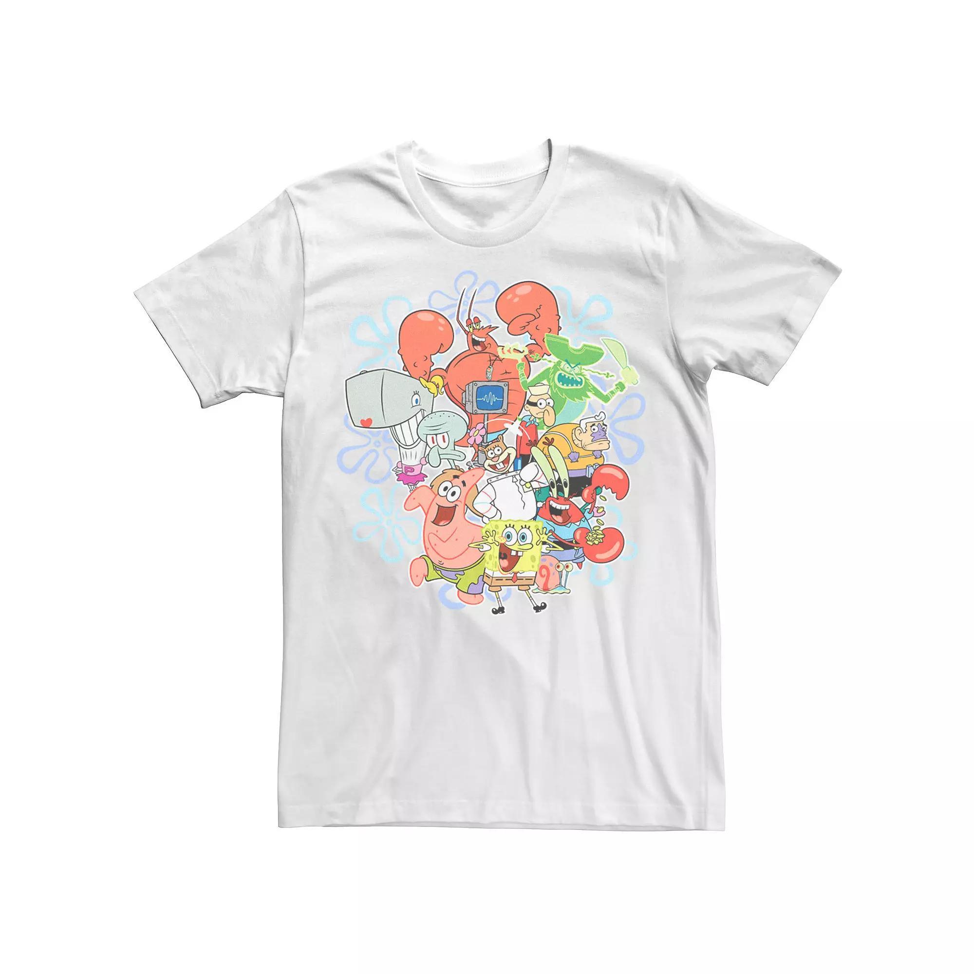 Men's SpongeBob SquarePants All Characters Tee, Size: Medium, White Product Image