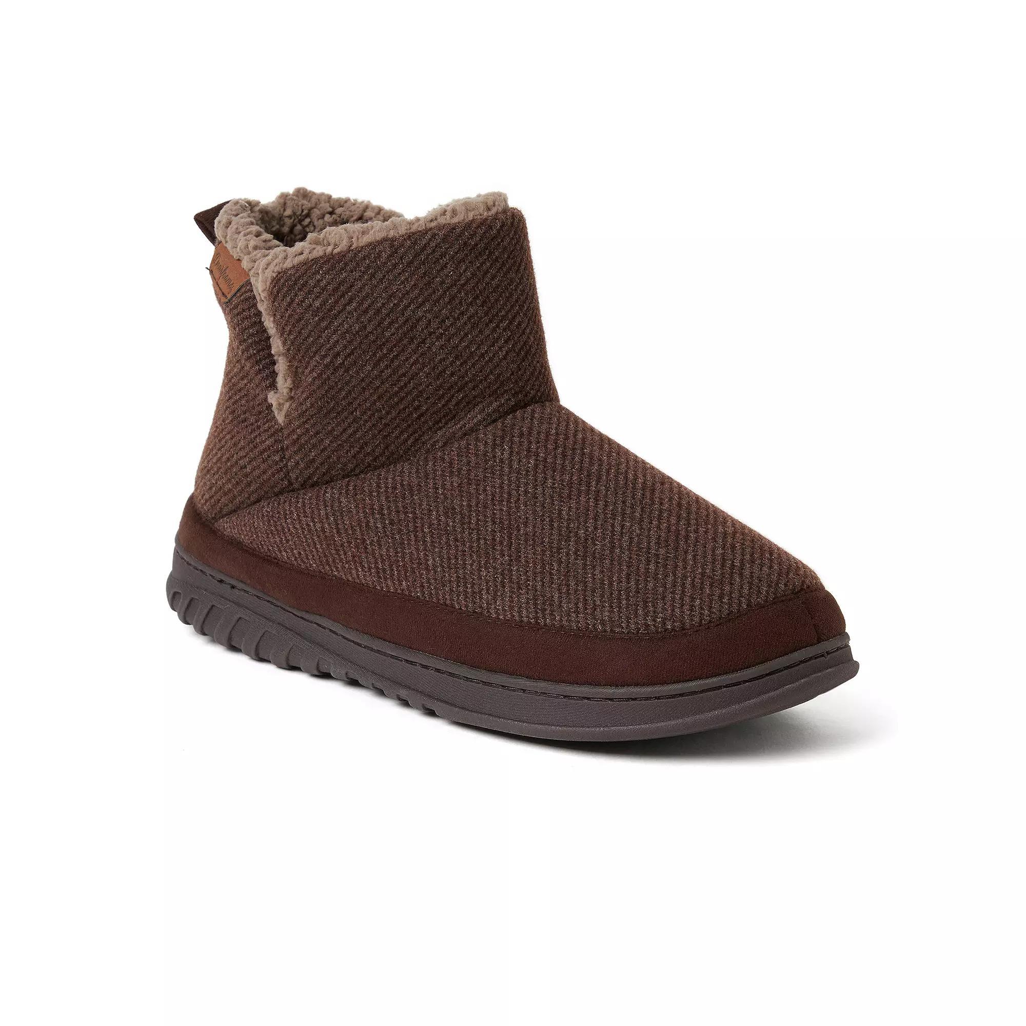 Dearfoams James Woven Men's Bootie Slippers, Size: Small, Brown Product Image