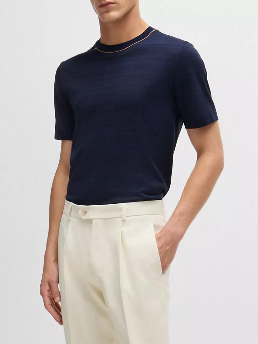 Silk-Cotton T-Shirt in a Regular Fit Product Image