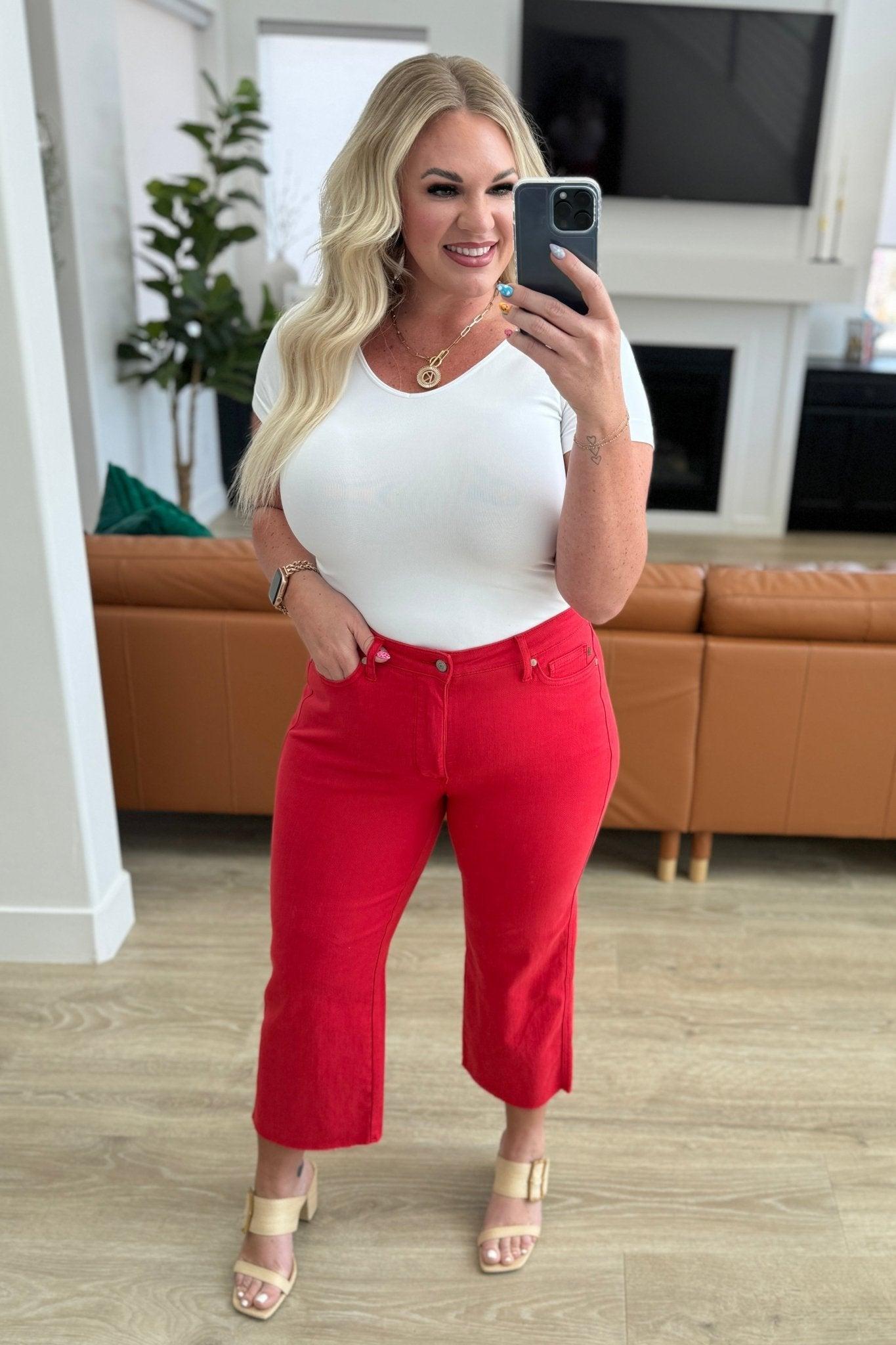 Lizzy Wide Leg Cropped Jeans *FS Product Image