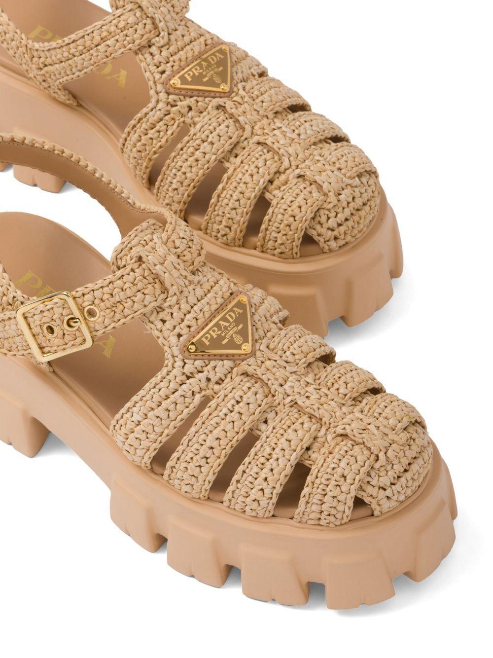 Monolith raffia sandals Product Image