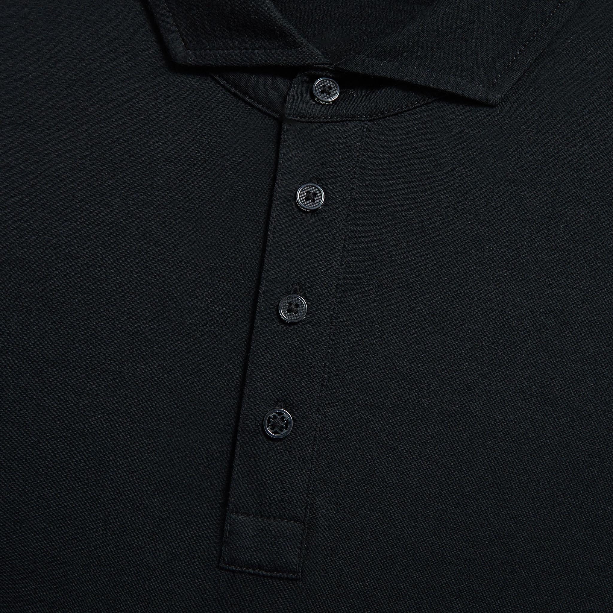 LIGHTWEIGHT TECHNICAL PERFORMANCE FINE WOOL MODERN SPREAD COLLAR POLO Product Image