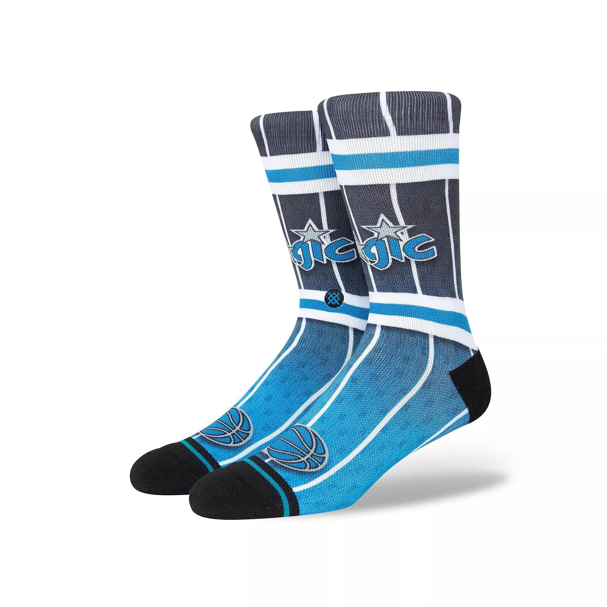 Men's Stance Orlando Magic Hardwood Classics Fader Collection Crew Socks, Size: Large, Mag Black Product Image