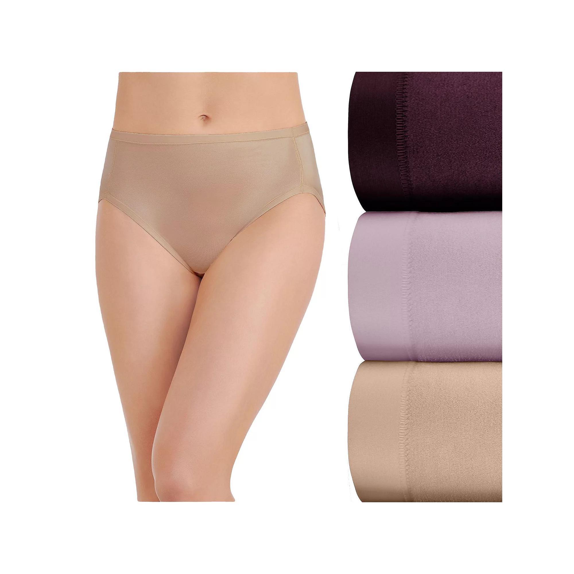 Womens Vanity Fair Lingerie Body Caress 3-Pack Brief Panties 13438 Product Image