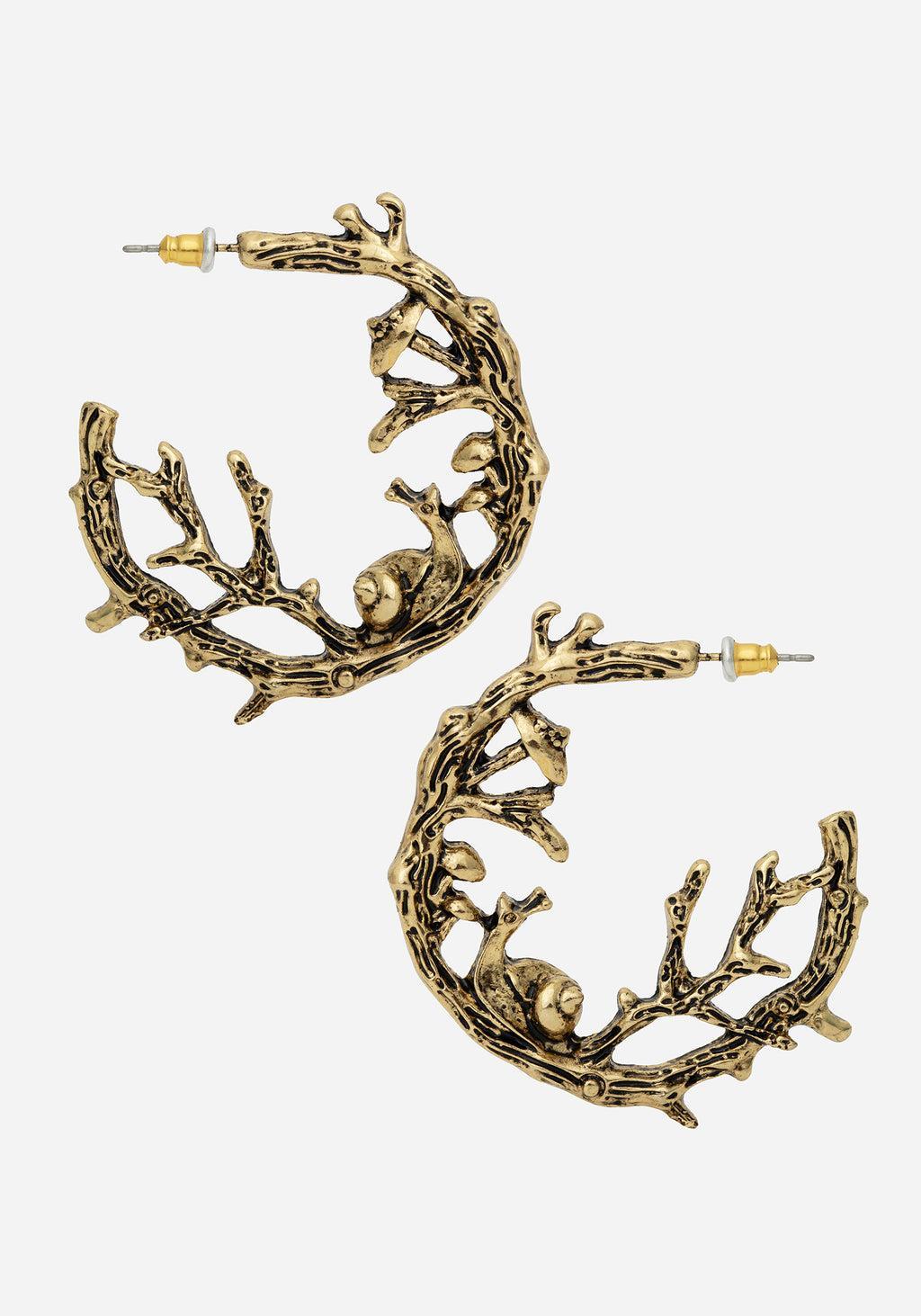 Zinnia Hoop Earring - Gold Product Image