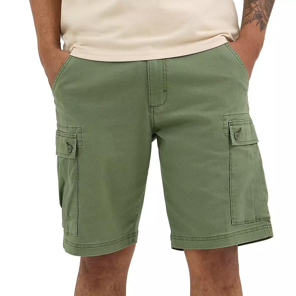 Men's Wrangler 10" Twill Cargo Shorts, Size: 38, Olivine Product Image
