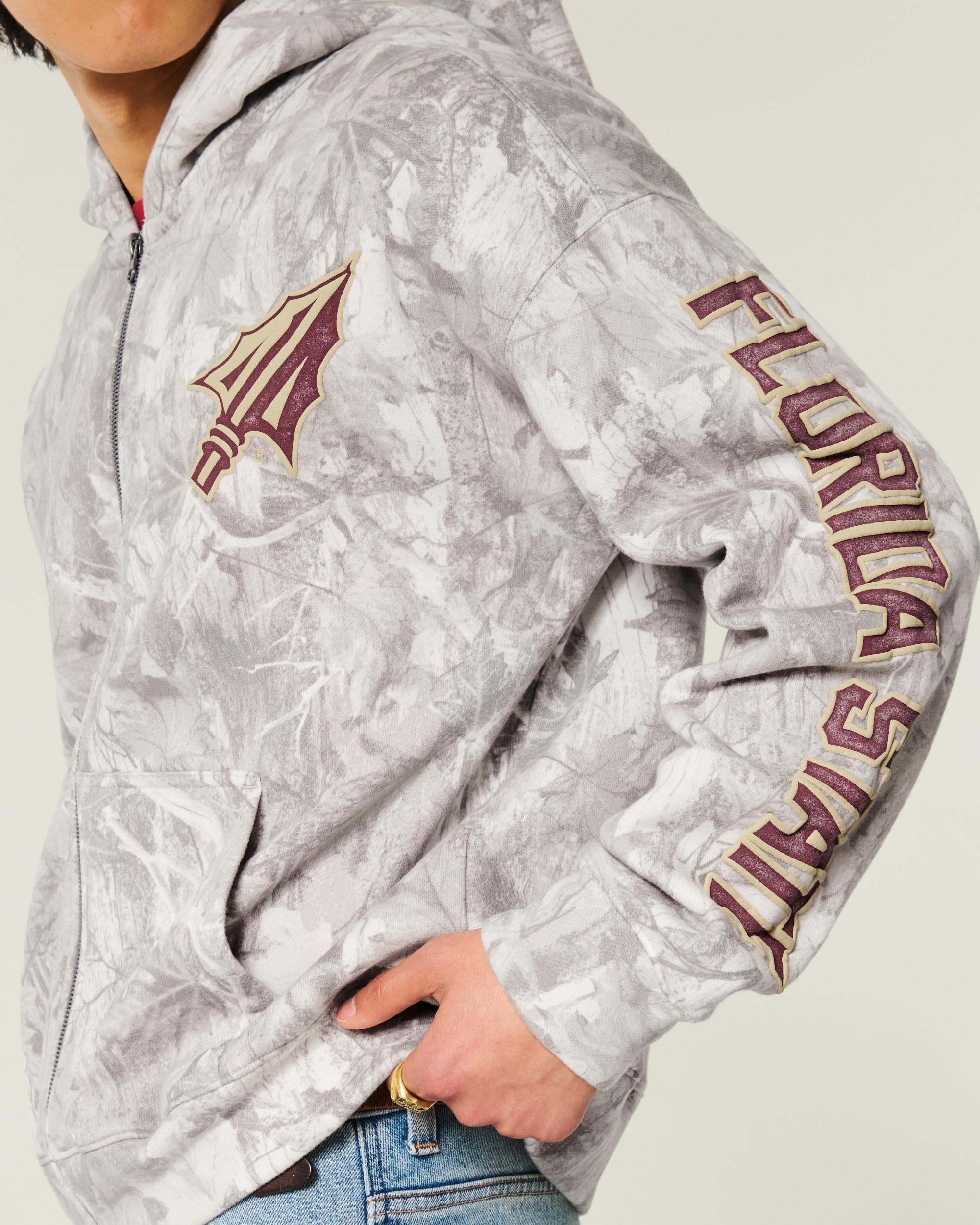 Boxy Zip-Up University of Virginia Graphic Hoodie Product Image