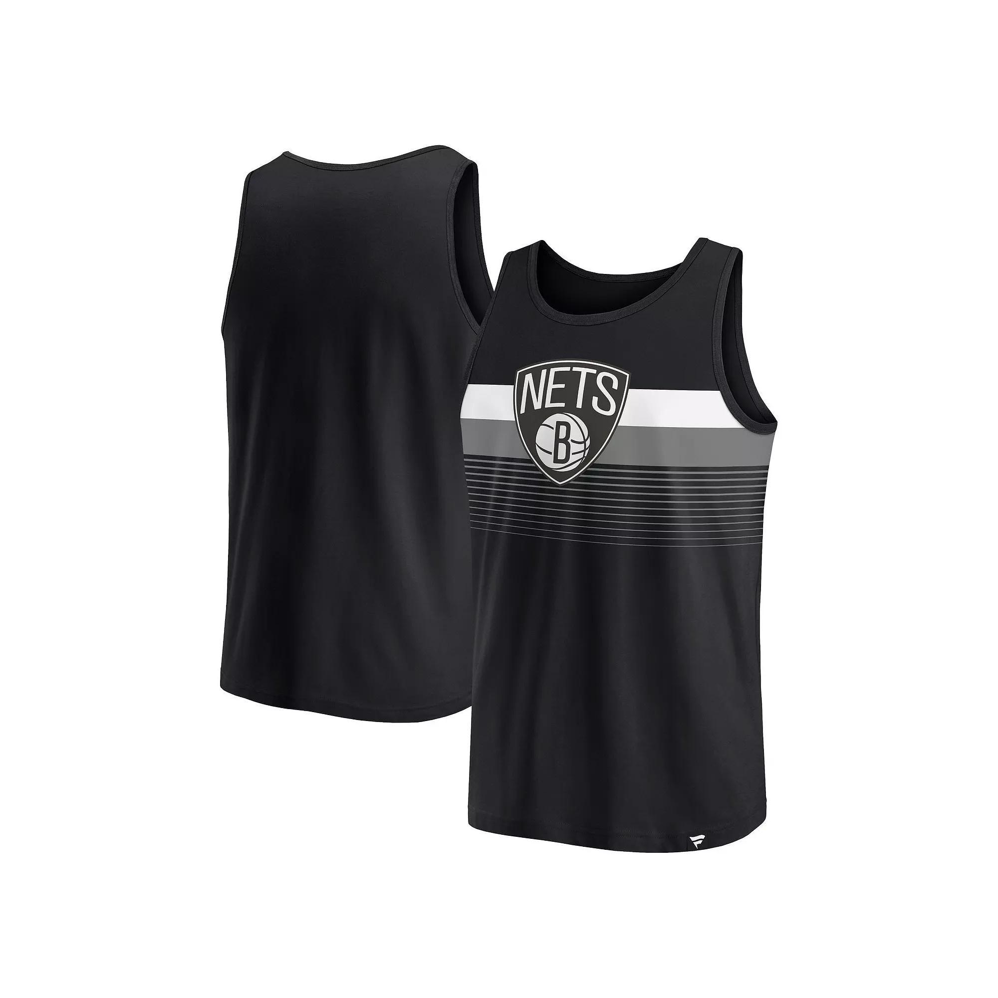 Men's Fanatics Branded Black Brooklyn Nets Wild Game Tank Top, Size: Small Product Image