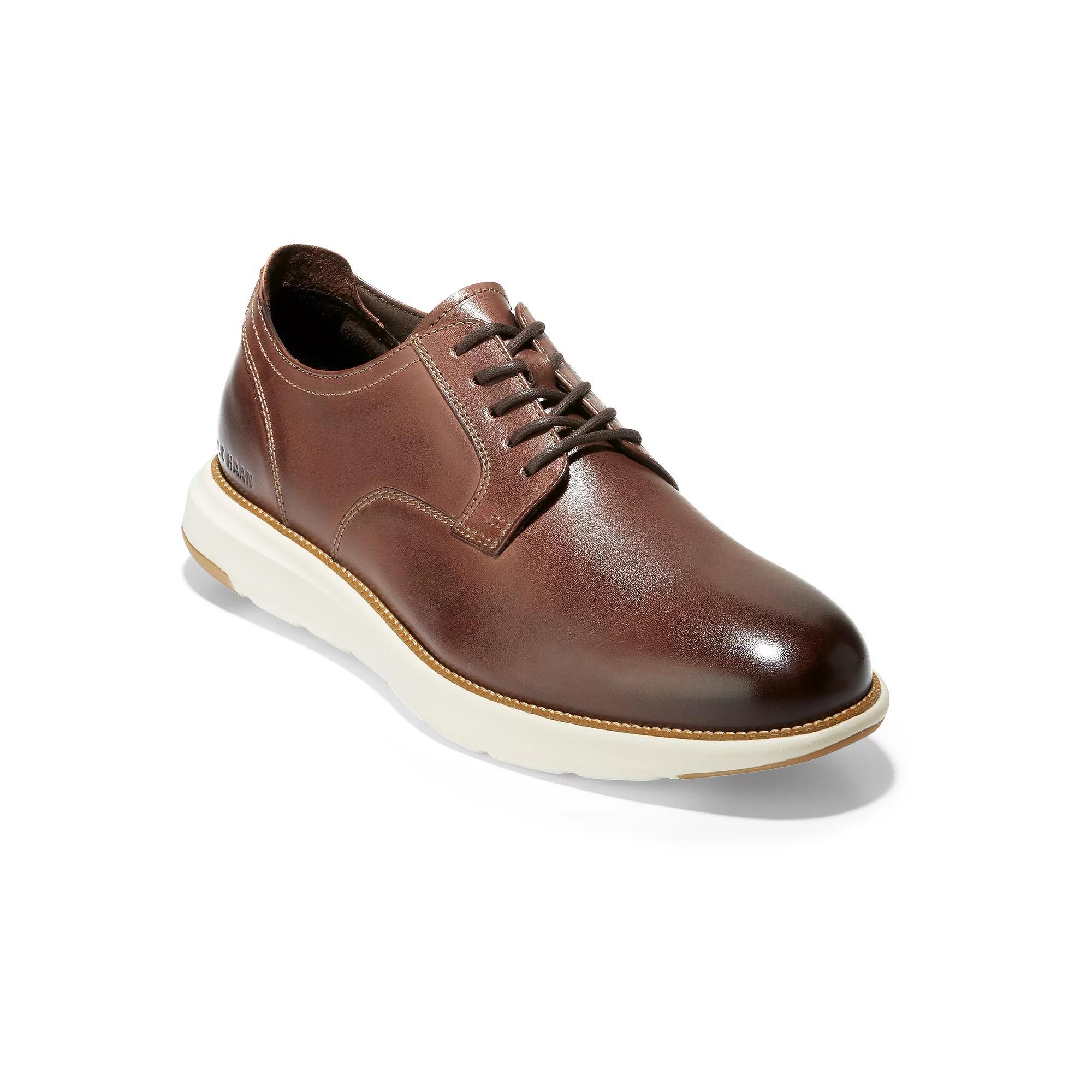 Cole Haan Grand Atlantic Men's Leather Oxford Shoes, Size: 9.5, Ch Brown Ivory Product Image