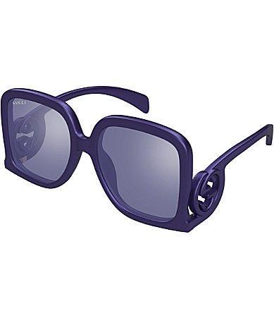 Womens 58MM Rectangular Sunglasses Product Image