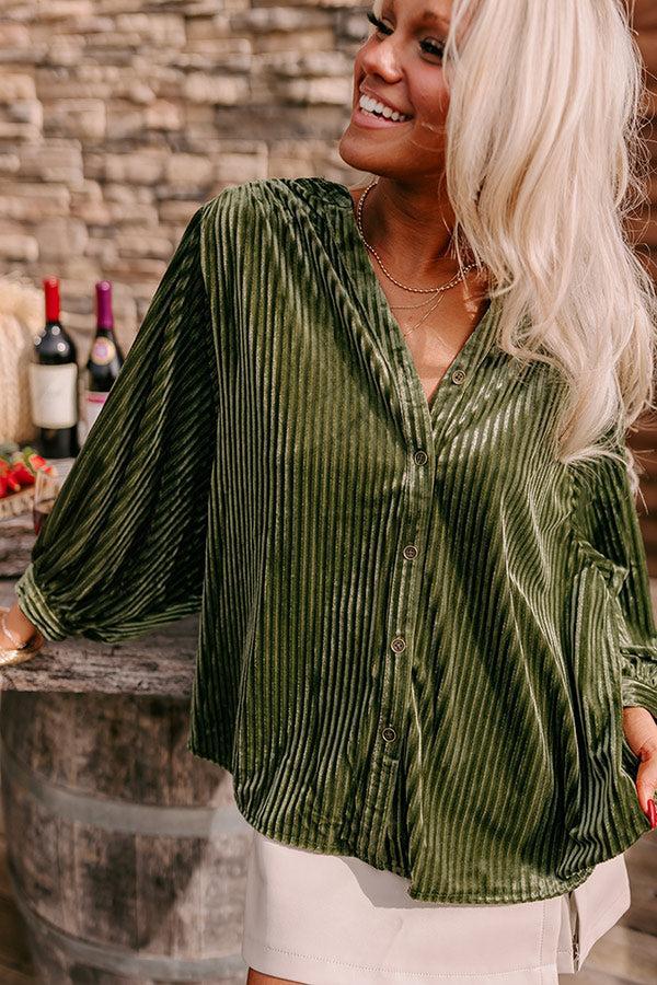 Martini Mixer Velvet Button Up Product Image