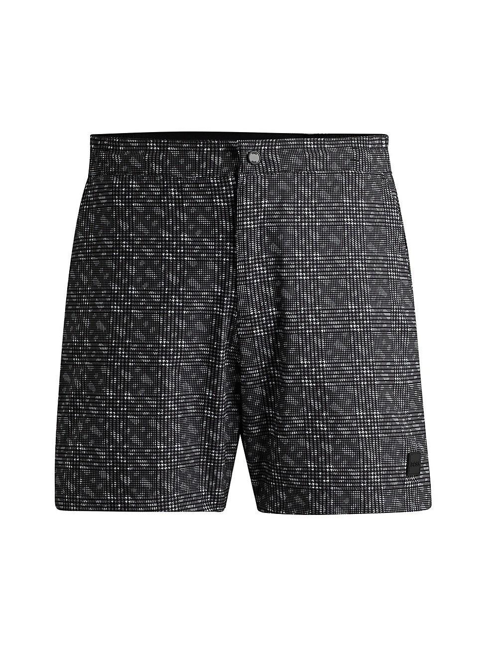Mens Quick-Dry Swim Shorts with Monogram Print Product Image
