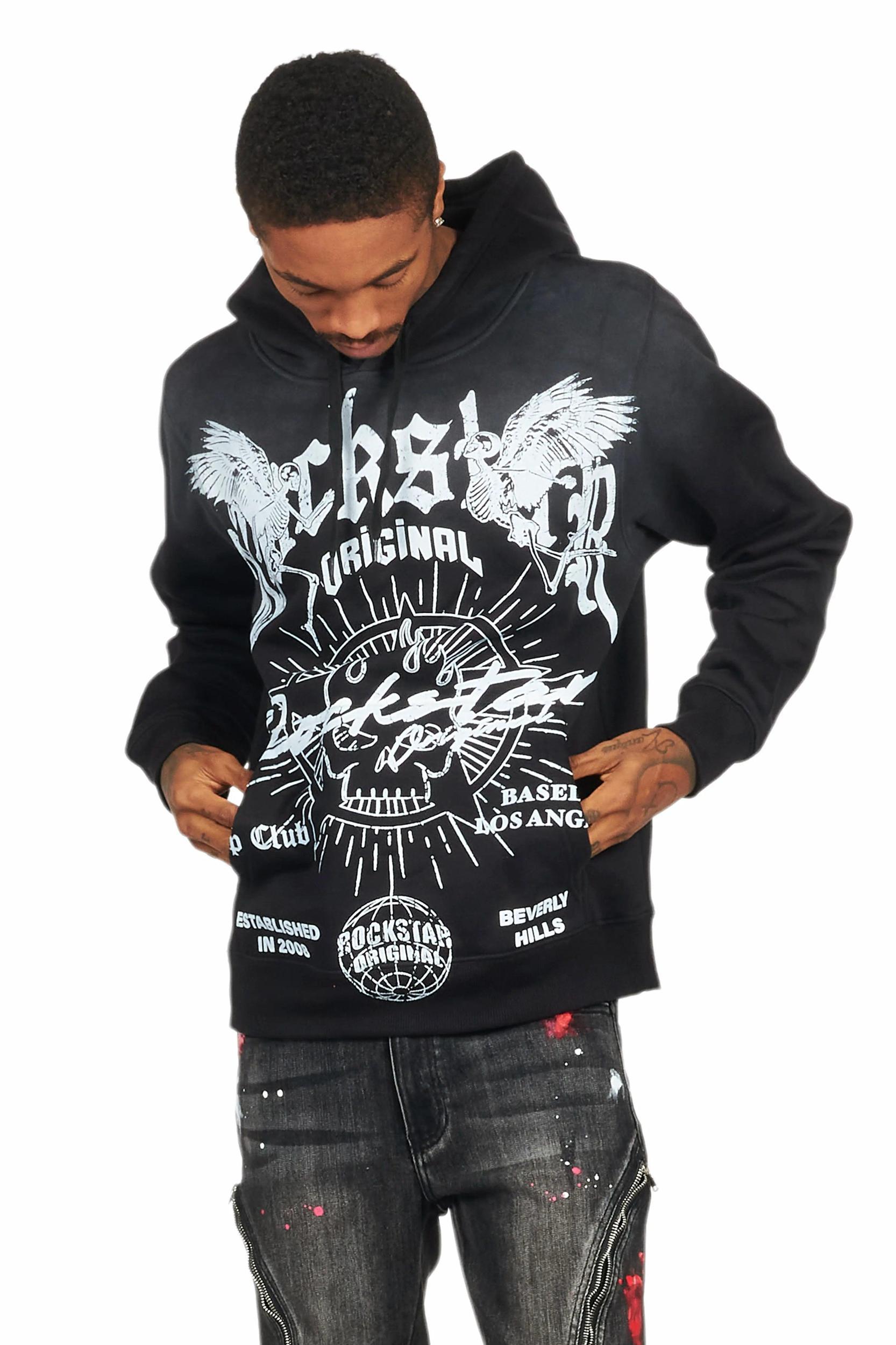 Tally Black Graphic Hoodie Male Product Image