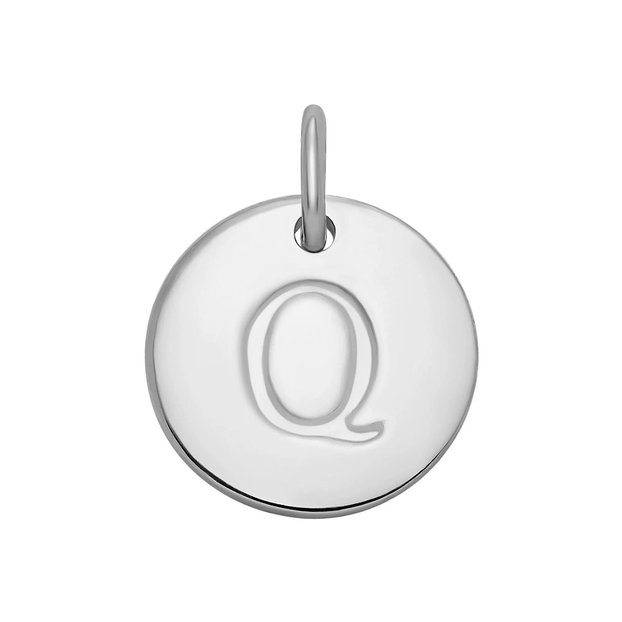 PRIMROSE Sterling Silver Letter Disc Charm, Women's, Sterling Silver N Product Image