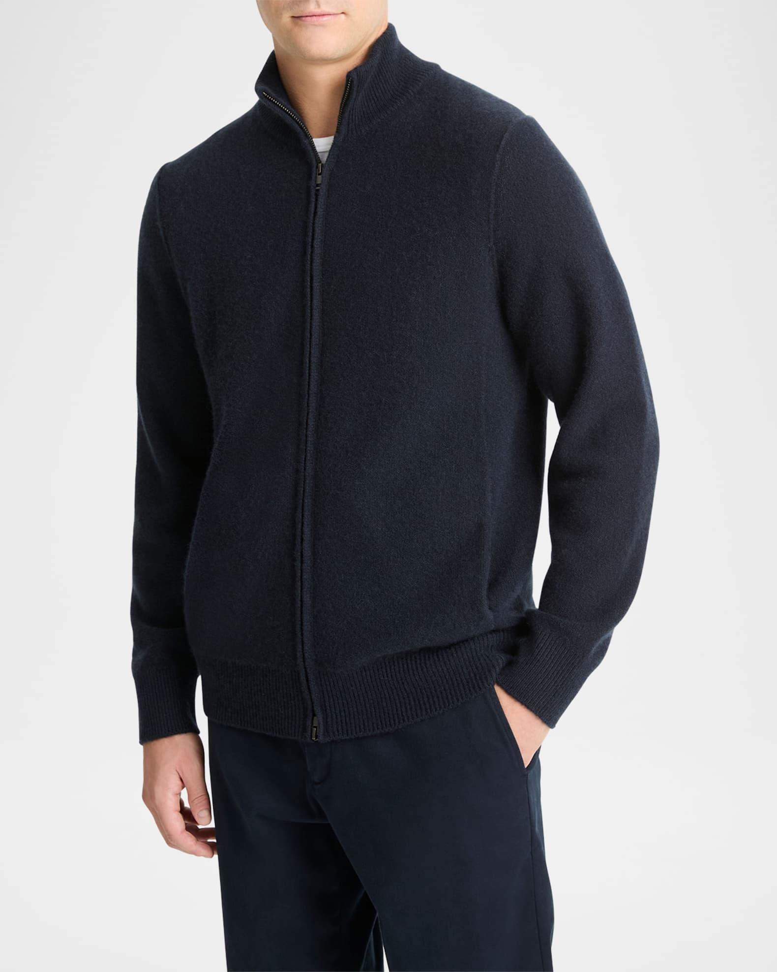 Men's Boiled Cashmere-Blend Zip Sweater Product Image