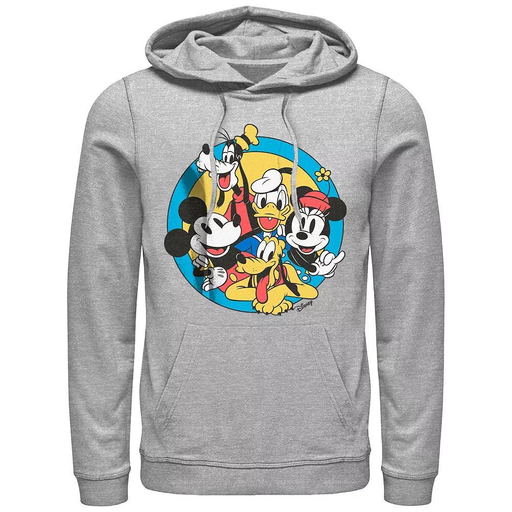 Men's Mickey Mouse And Friends Graphic Hoodie, Size: XXL, Athletic Grey Product Image