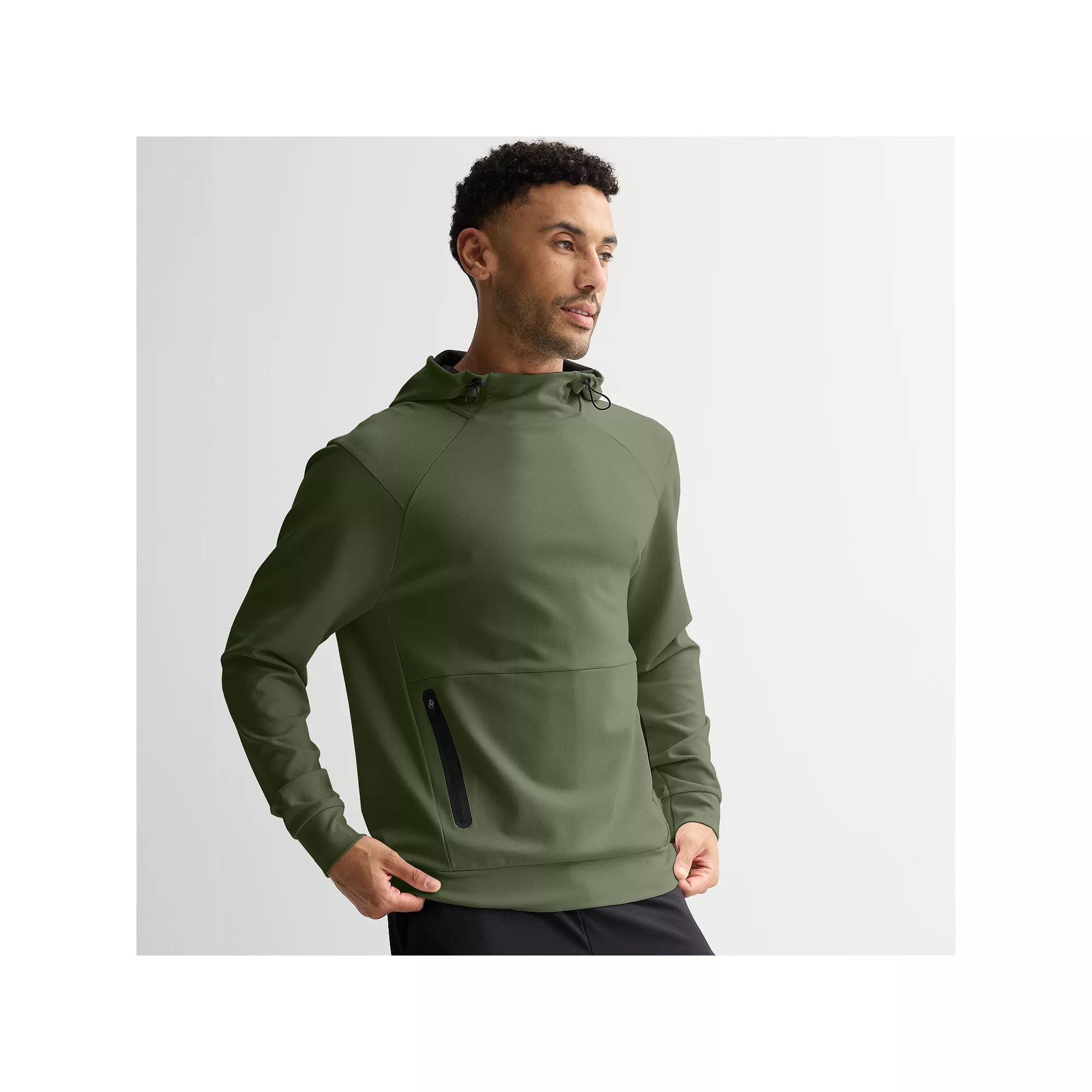Men's Tek Gear® Performance Ponte Pullover Hoodie, Size: XL, Army Bottle Product Image