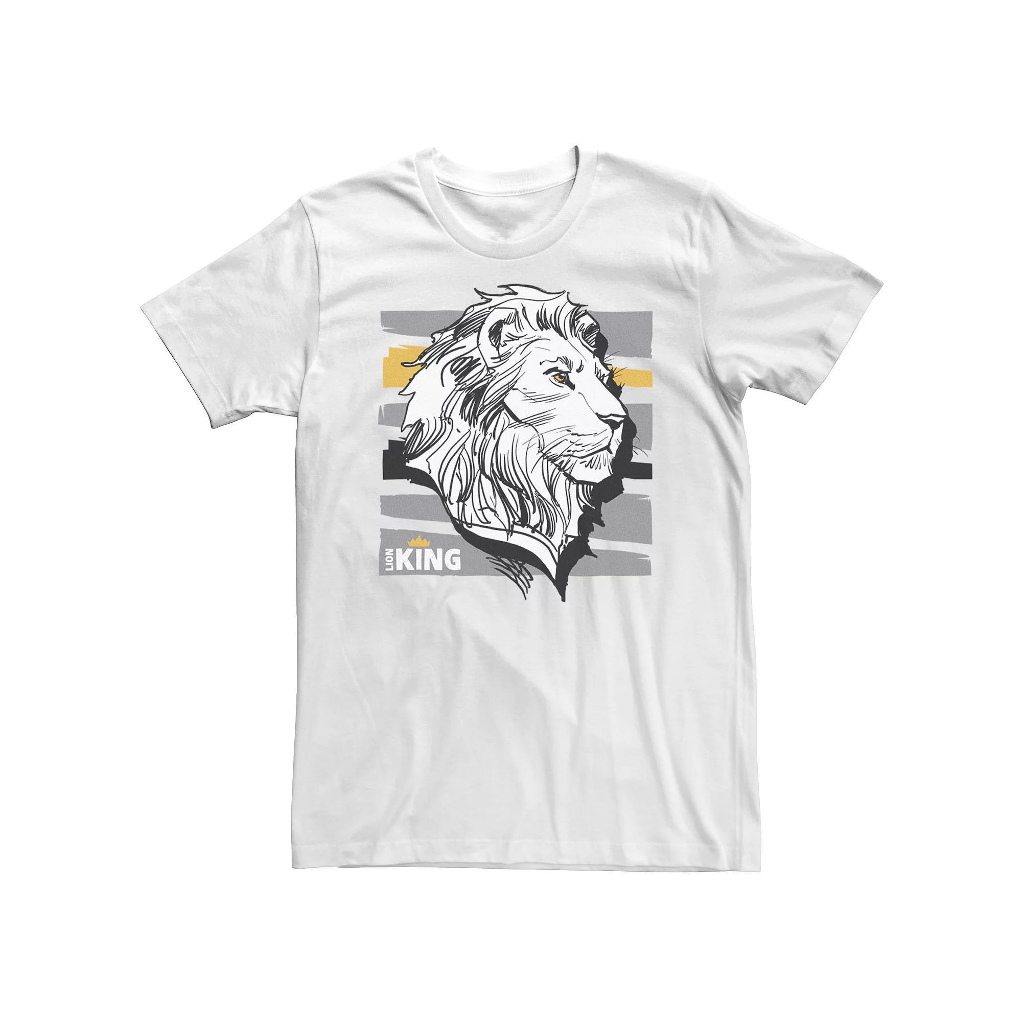 Big & Tall Disney The Lion King Live Action Mufasa Sketched Portrait Tee, Men's, Size: XL Tall, White Product Image